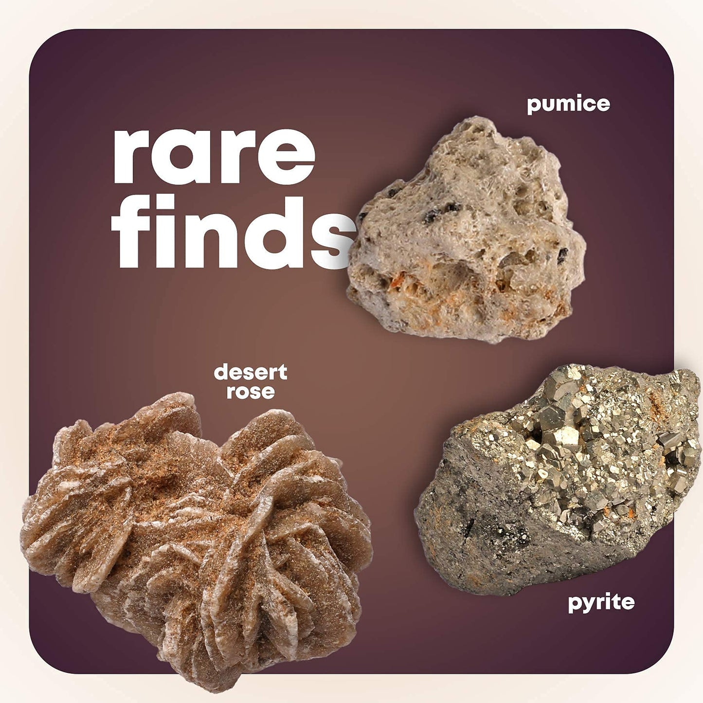 Rock, Fossil & Mineral Collection & Activity Kit. Includes 250+ Real Gemstones, Crystals Specimens & Jumbo Learning Mat - Bulk Rough Rocks, Polished Gem Stones, Genuine Fossils - Science Gift for Kids