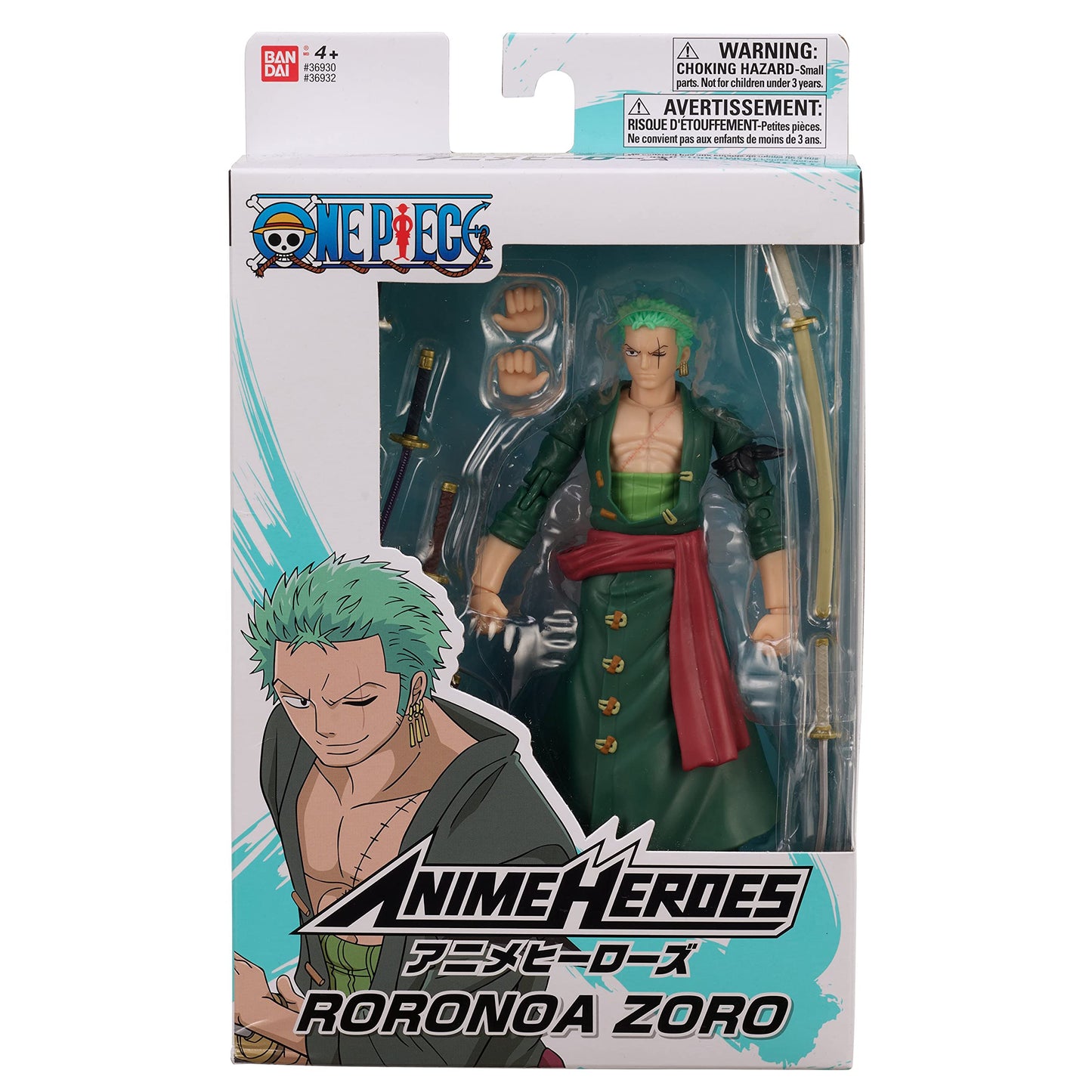 Bandai - Anime Heroes - One Piece - Zoro Action Figure (36932)