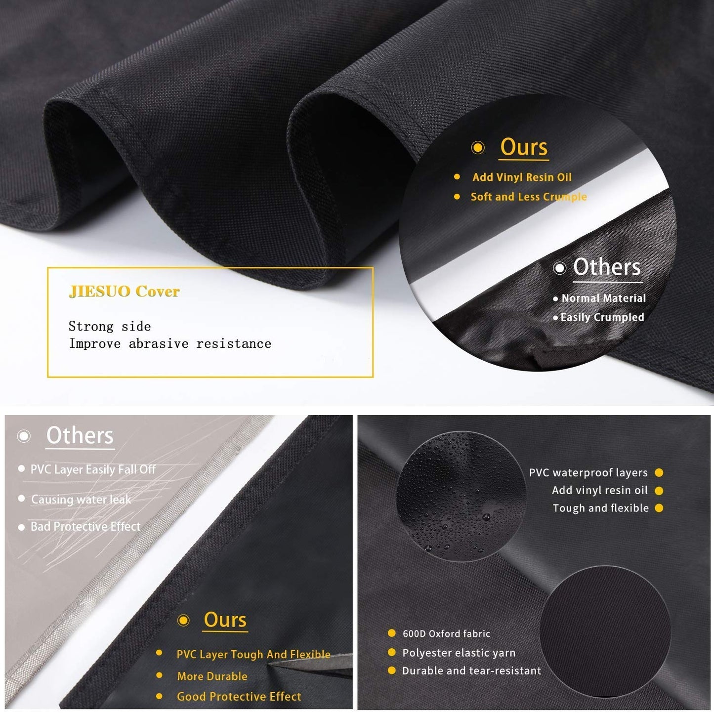 JIESUO Cover for Large Big Green Egg, Extra Large Big Green Egg Grill Accessories, Heavy Duty Waterproof BBQ Cover