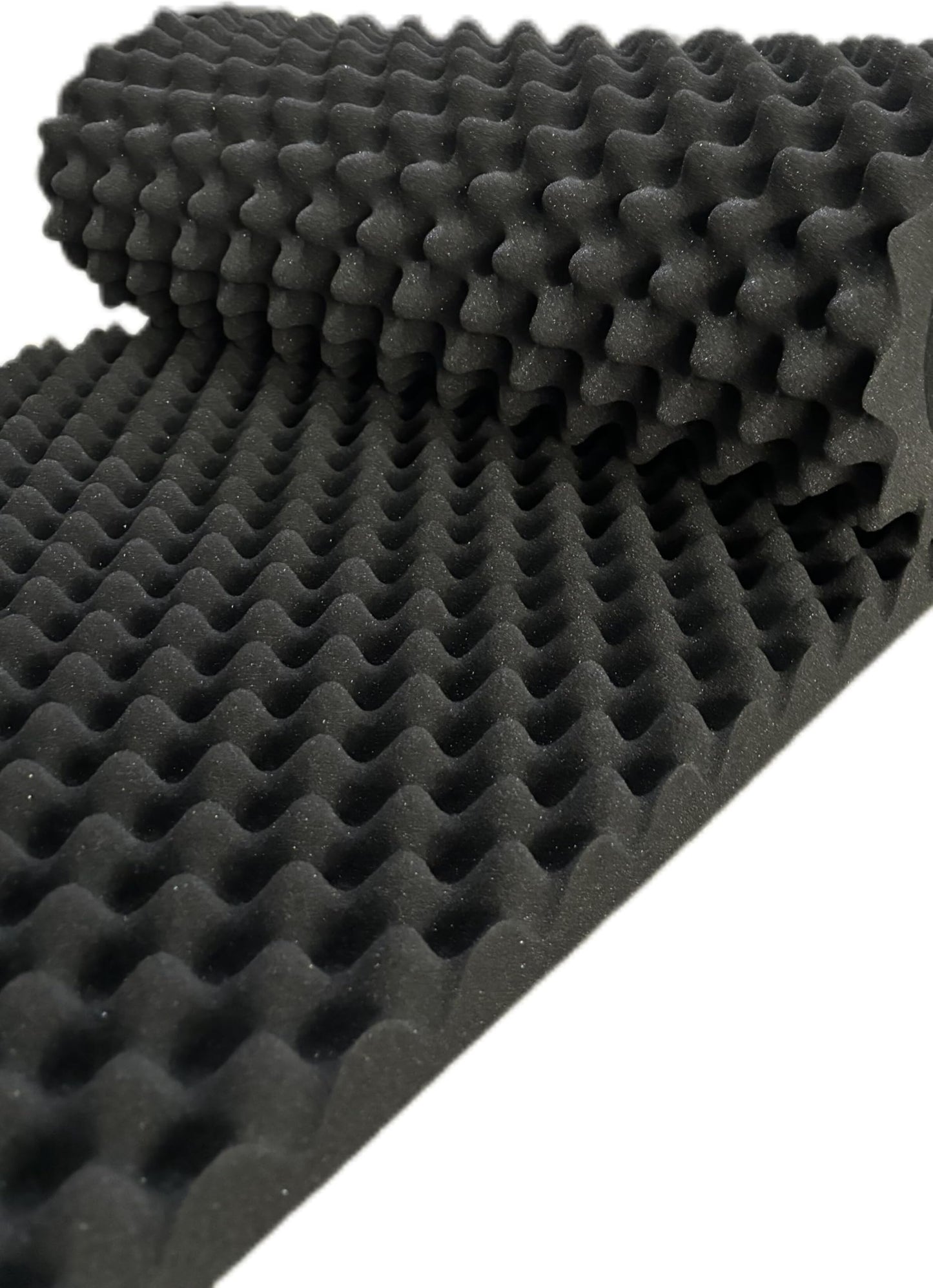 Jdejiela 2 Pack Egg Crate Foam Sound Proof Foam Panels for Walls,48''X24''X2'' inch Acoustic Panels, high-Density Fireproof soundproof Wall Panels, Professional Acoustic Treatment (Black)