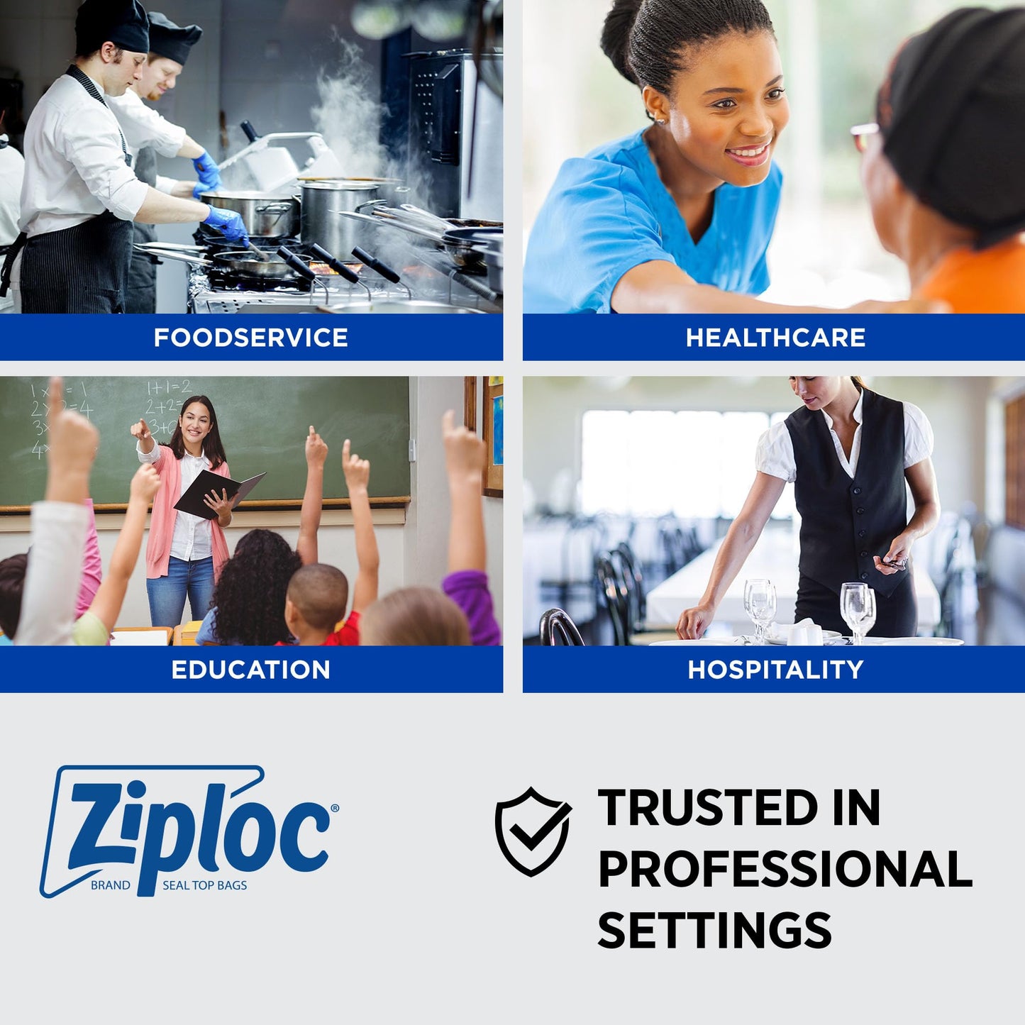 Ziploc PRO Freezer Quart 300ct, Clear (696187)