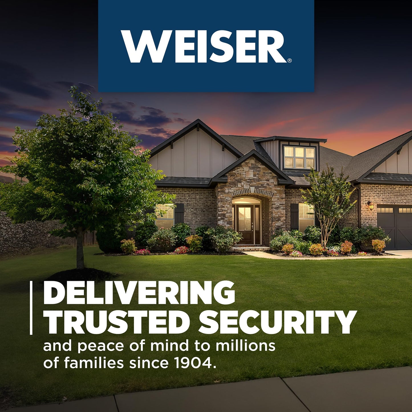 Weiser Downtown Matte Black Square Deadbolt Lock, ANSI/BHMA Grade 1 Certified Front Door Lock, Kick Proof, Bump Proof & Anti-theft Exterior Door Lock with Key, Modern Door Locks for Entry Door