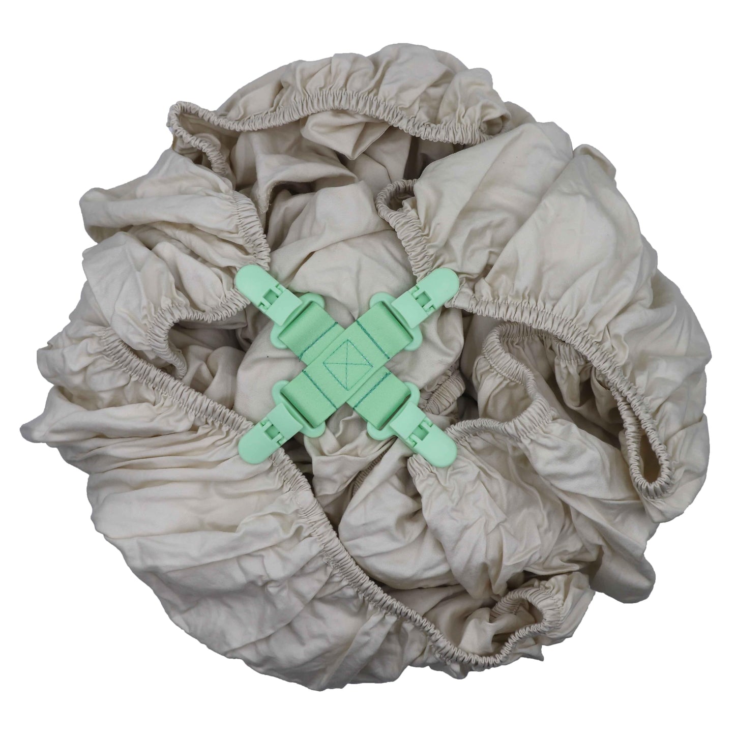 Umttery Bed Sheet Detangler, Keep Bed Sheets/Duvet Covers/Blankets from Tangling, Twisting & Balling in Washer and Dryer, 4 pcs(Green)
