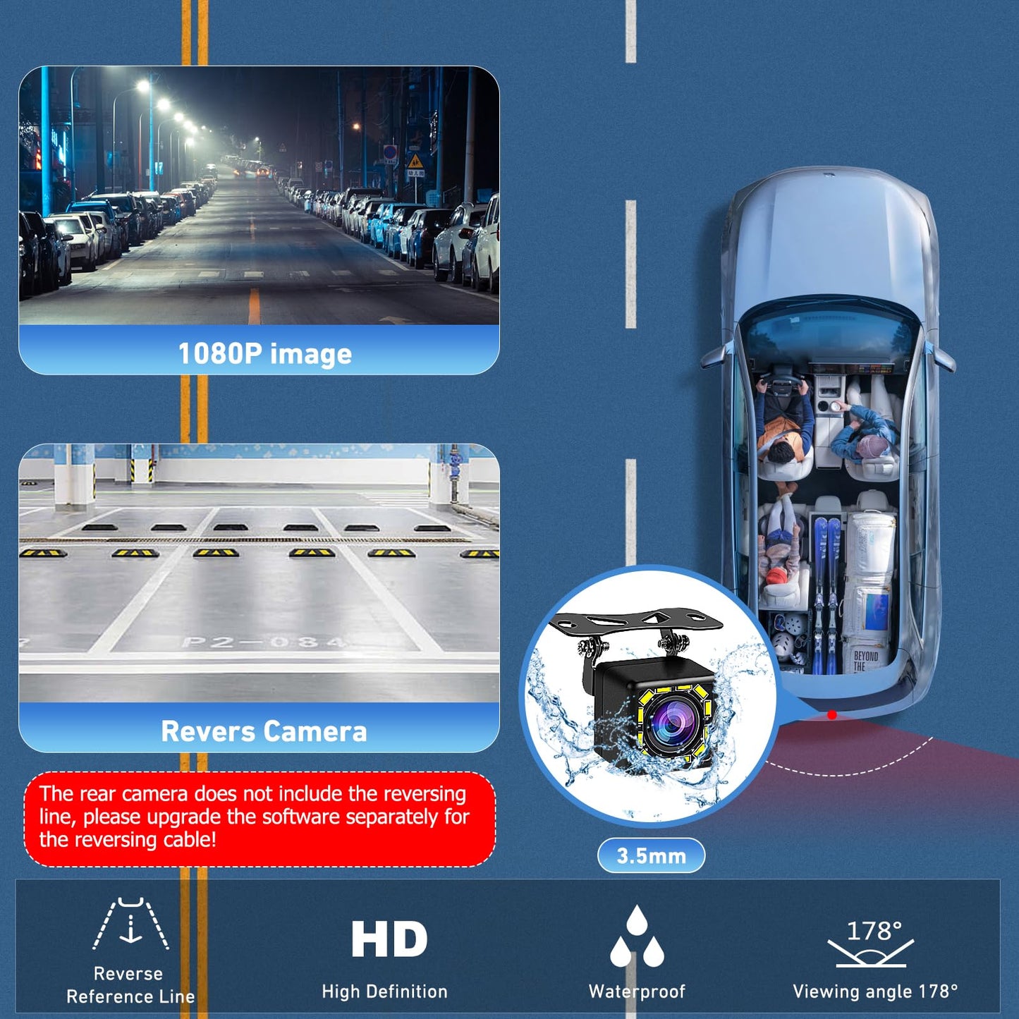 CARPURIDE 9.3 Inch Carplay Screen for Car, Compatible with Wireless/Wired Apple CarPlay, Android Auto and Mirror Link - Bluetooth Audio, Navigation,Siri, Backup Cam, FM Range 2402-2480MHz