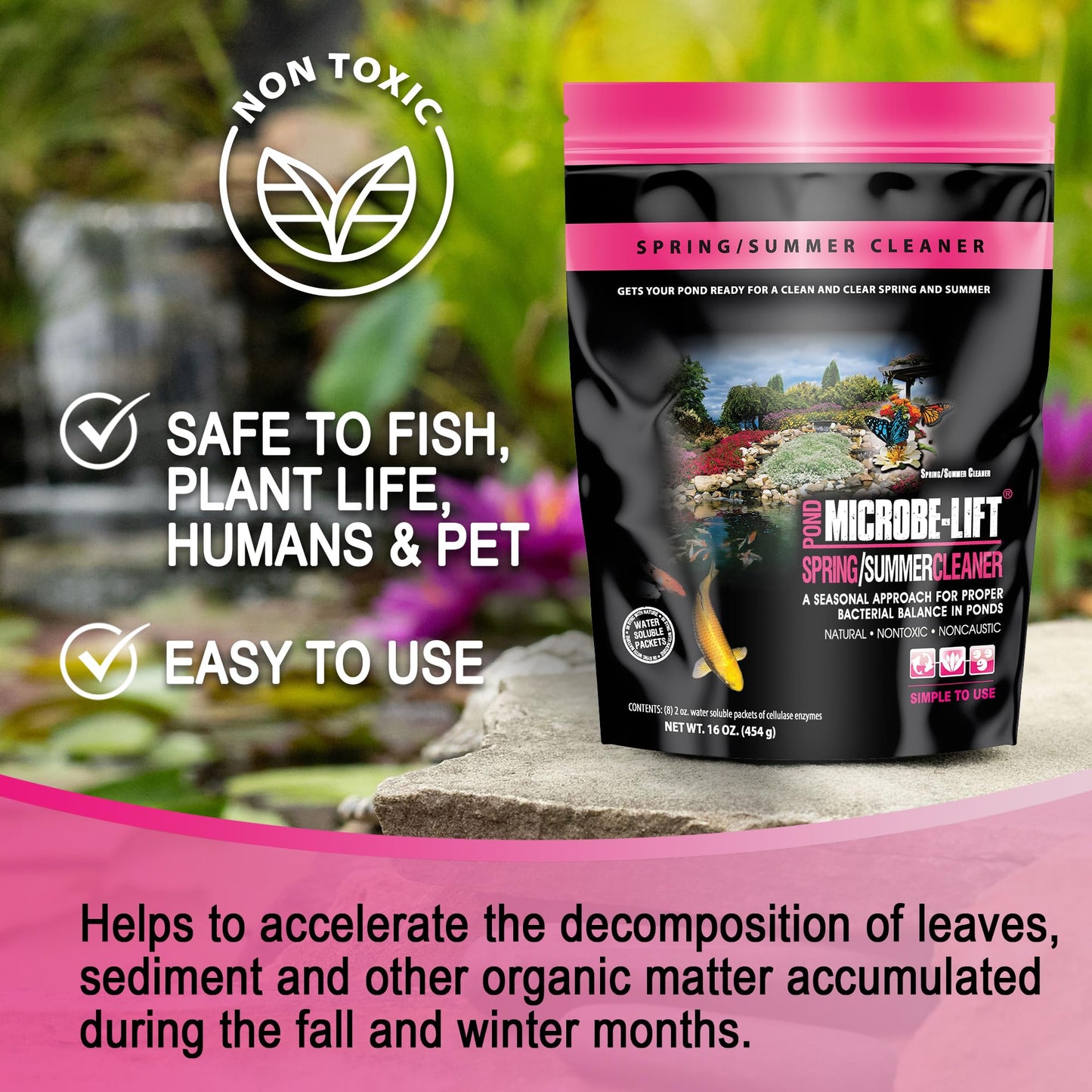 Microbe Lift 1-Pound Pond Spring and Summer Pond Cleaner 10XSSCX1