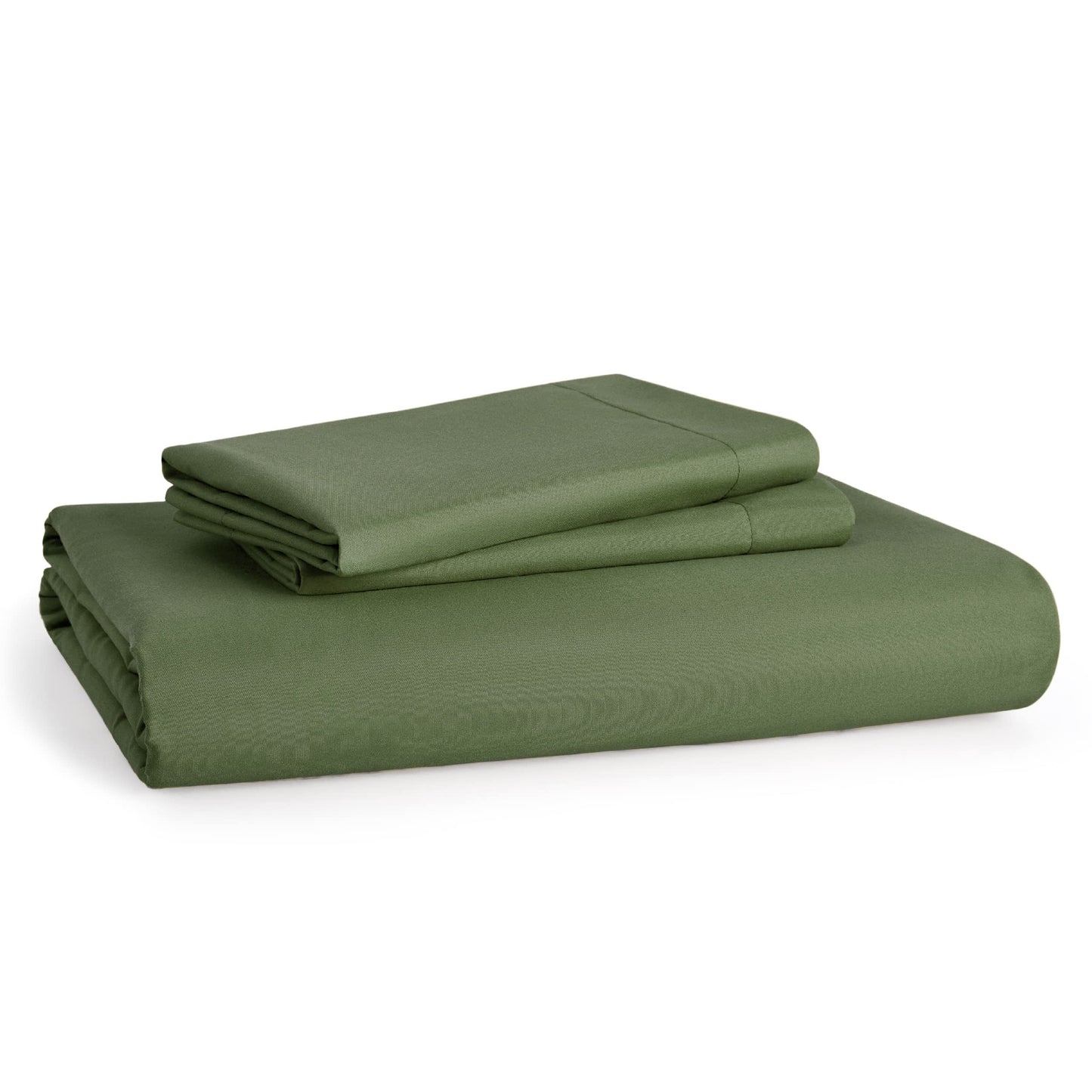 Bedsure Duvet Cover King Size - Extra Soft Double Brushed Microfiber Bedding Set with Zipper Closure for Kids, 3 Pieces, Includes 1 Duvet Cover King (104"x90") & 2 Pillow Shams, Olive Green
