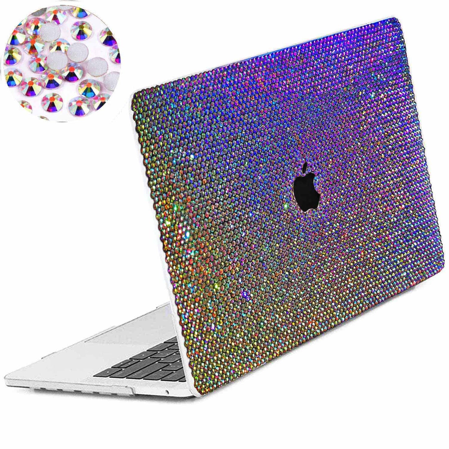 Teazgopx Bling Rhinestone Case Compatible with MacBooo Pro 13 inch (M2 2022 2021),2016-2020 Release A2338 M1 A2289 A2251 A2159 A1989 A1706 A1708,Sparkle Diamond Fashion Luxury Shiny Crystal Hard Shell
