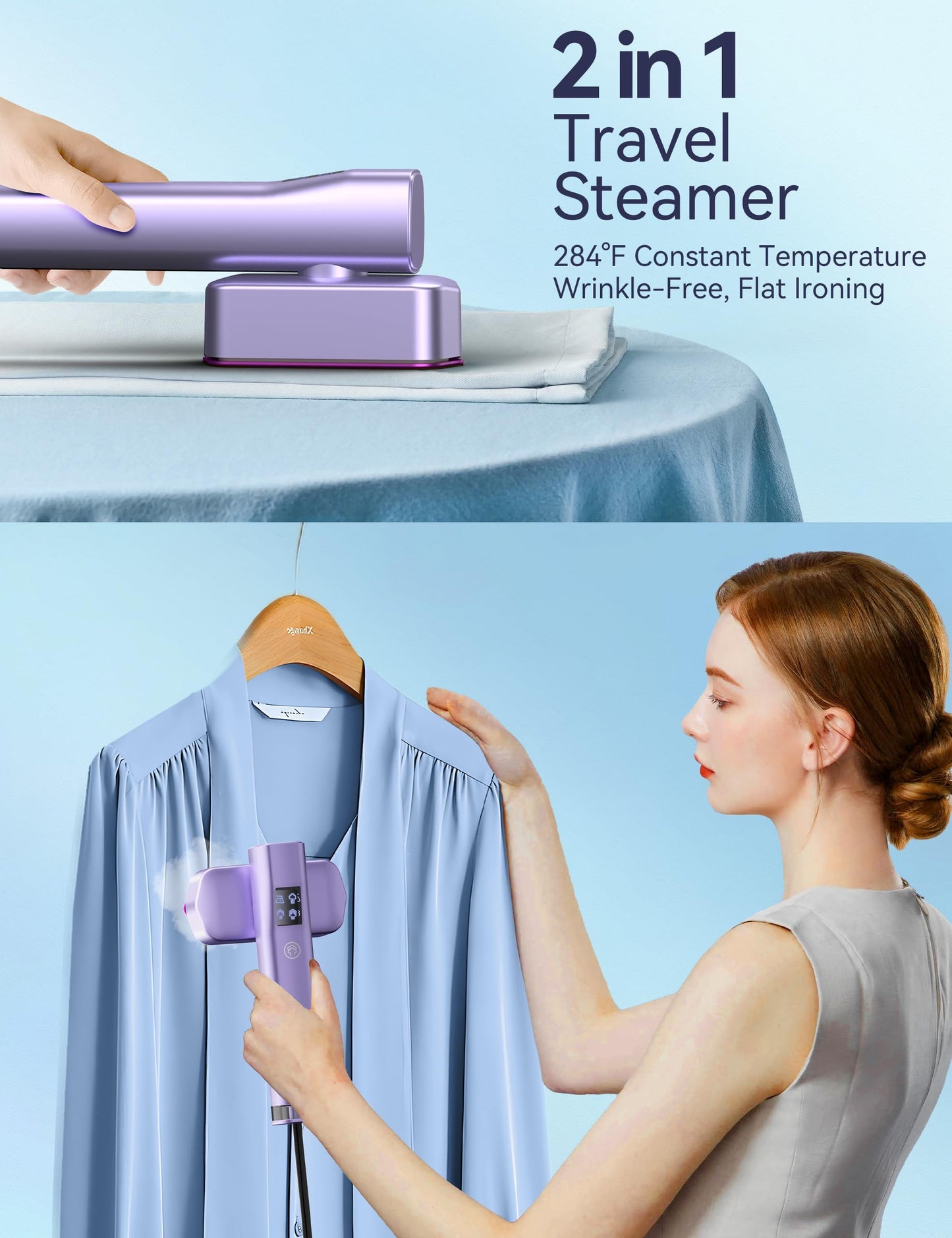 Steamer for Clothes,Sundu Portable 2 In 1Handheld Garment Steamer,15s Fast Heat-up,100ml Water Tank,Steamer Ironing Gloves,20 Minutes of Continuous Ironing Removes Wrinkle for Home,Office and Travel