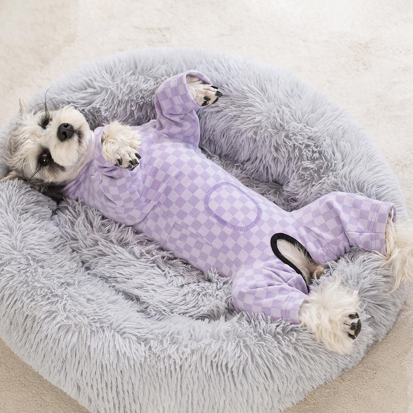 Dog Winter Coat, Warm Fleece Dog Cold Weather Coats, Plaid Turtleneck Dog Pajamas, Pullover Dog Jumpsuit, Turtleneck Dog Winter Clothes for Small Medium Dogs, Dog Onesie Anti Hair Shedding