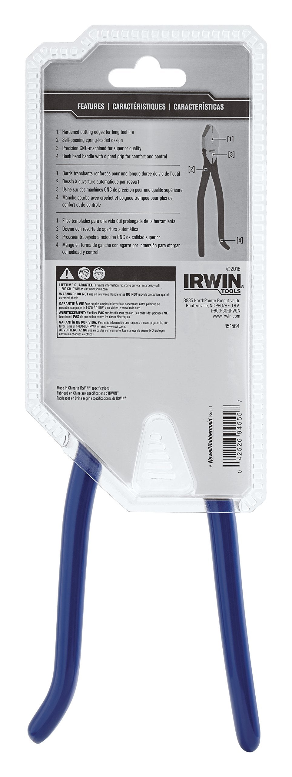 Irwin Tools 1990613 Irwin VISE-GRIP Ironworker's Pliers, 9" , Yellow