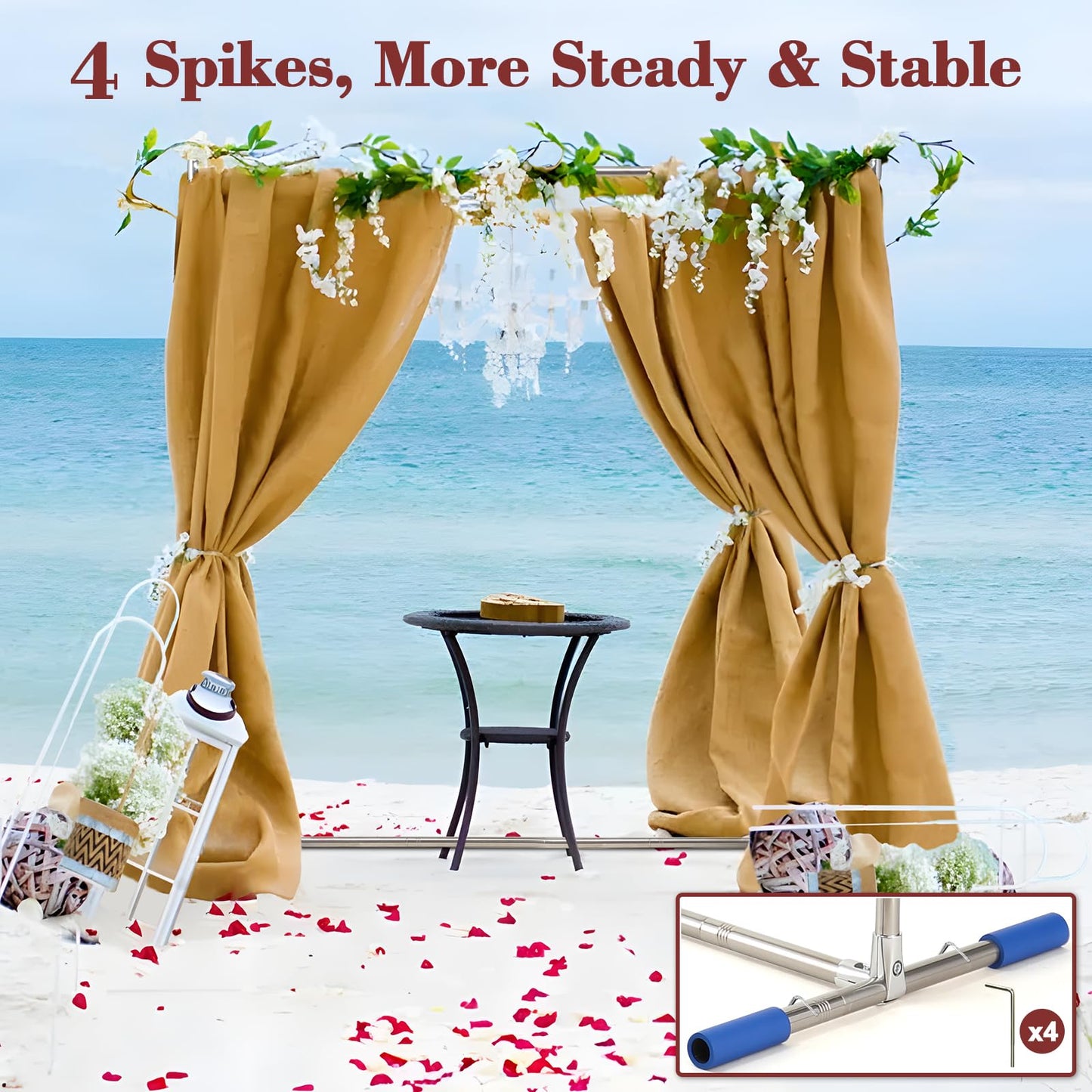 7FT Metal Arch Backdrop Stand, 6FT Wide Stainless Steel Wedding Arch Stand, Arched Backdrop Frame for Birthday Party Baby Shower Graduation Ceremony Decoration Balloon Arch Stand