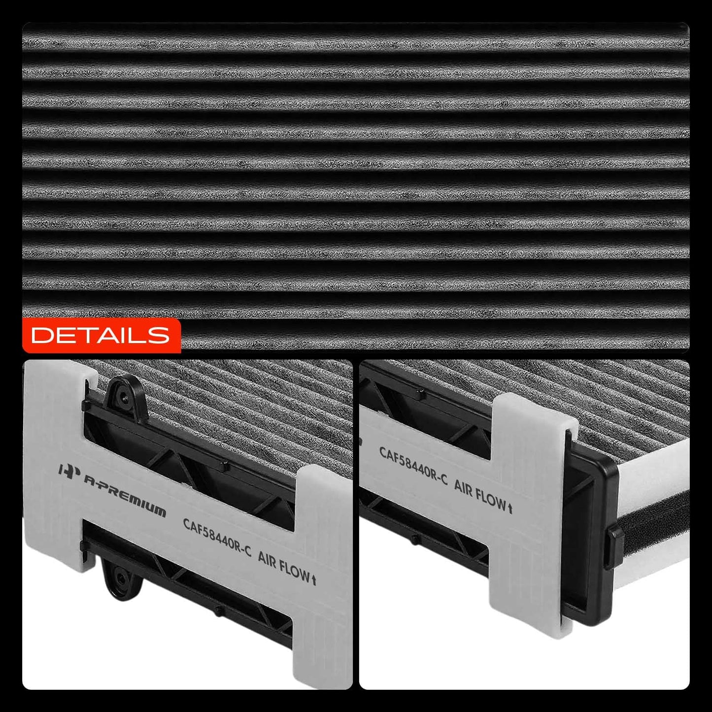 A-Premium Cabin Air Filter w/Activated Carbon - Compatible with Mercedes-Benz Models - C200, C250, C300, CLS350, CLS400, CLS550, E200, E250, E300, E400, E550, GLK250, GLK350, SL450, SL500, AMG GT