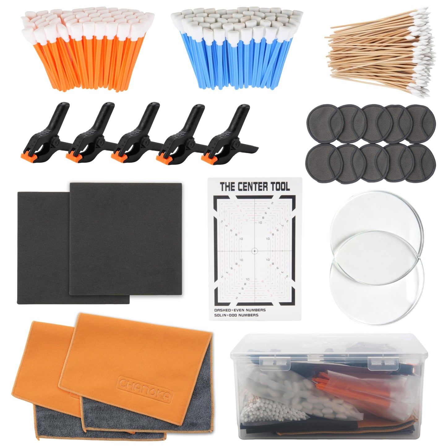 LUVCOSY 223 Pcs Trade Card Care Clean Kit, Card Cleaning & Flattening with Card Grading Centering Tool for TCG Collectors to Repair and Grade Card