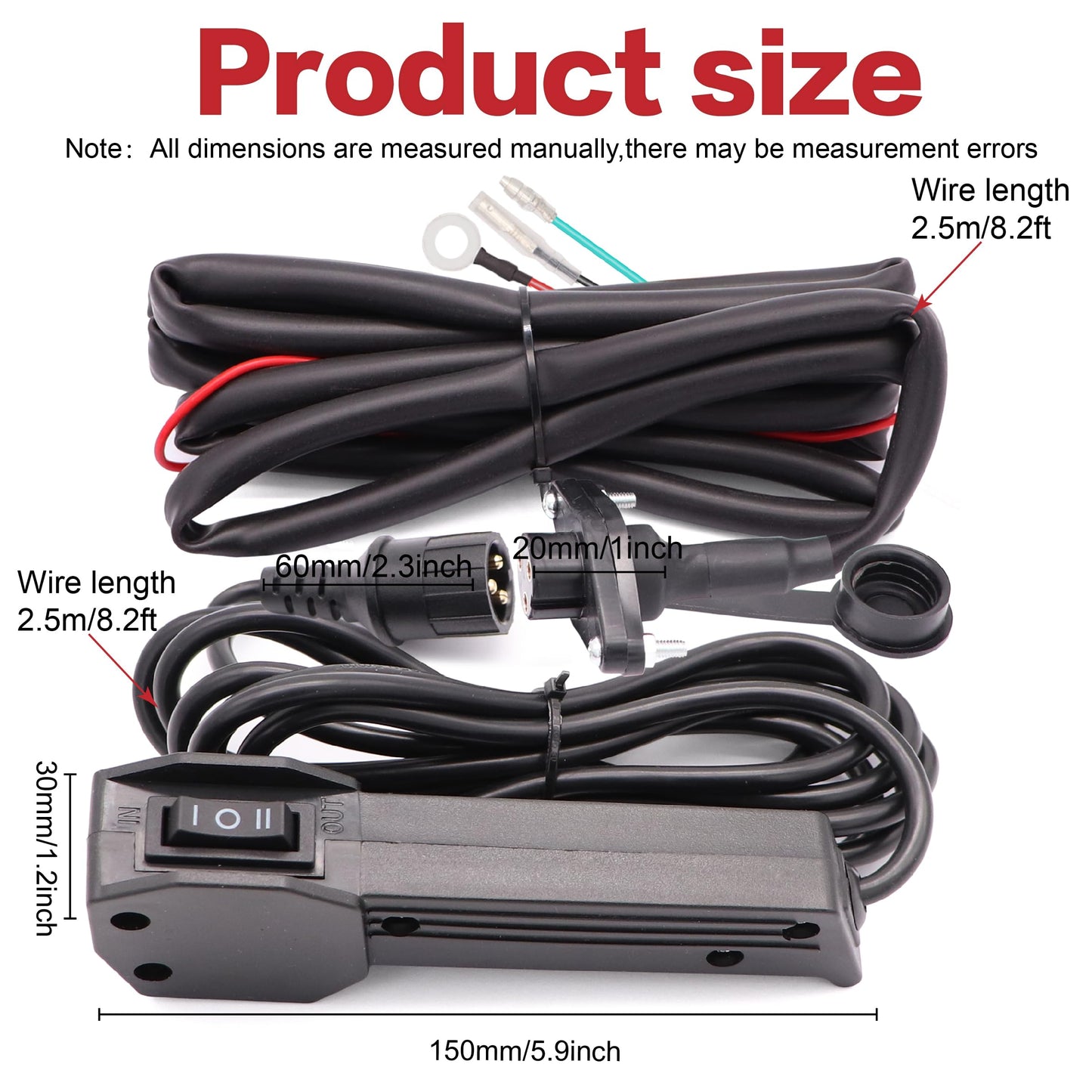 TuoLauthon 12V Winch Corded Manual Hand Remote Control Kits for ATV UTV Winch