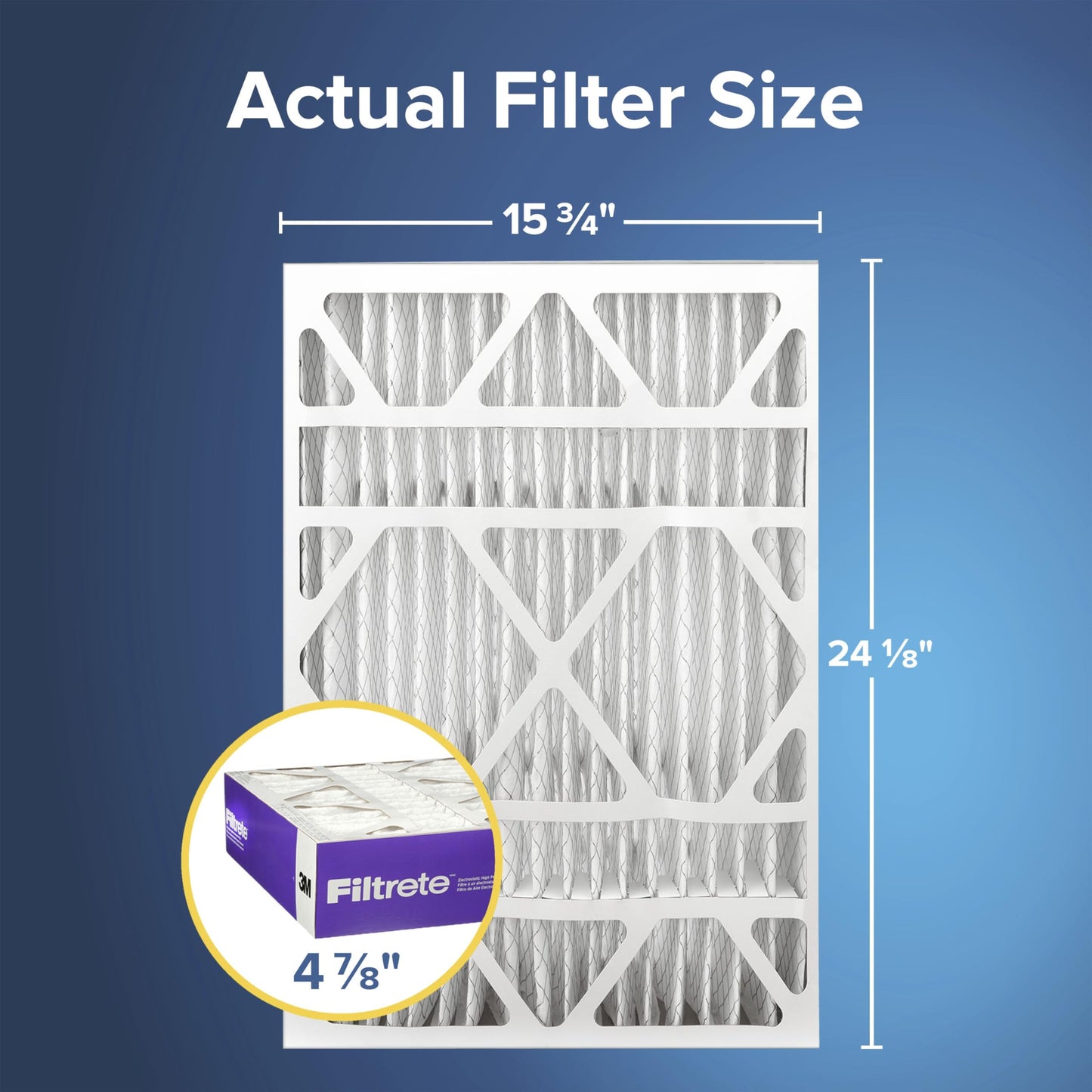 Filtrete 16x25x5, AC Furnace Air Filter, MPR 1550 DP, Healthy Living Ultra Allergen Deep Pleat, 1-Pack