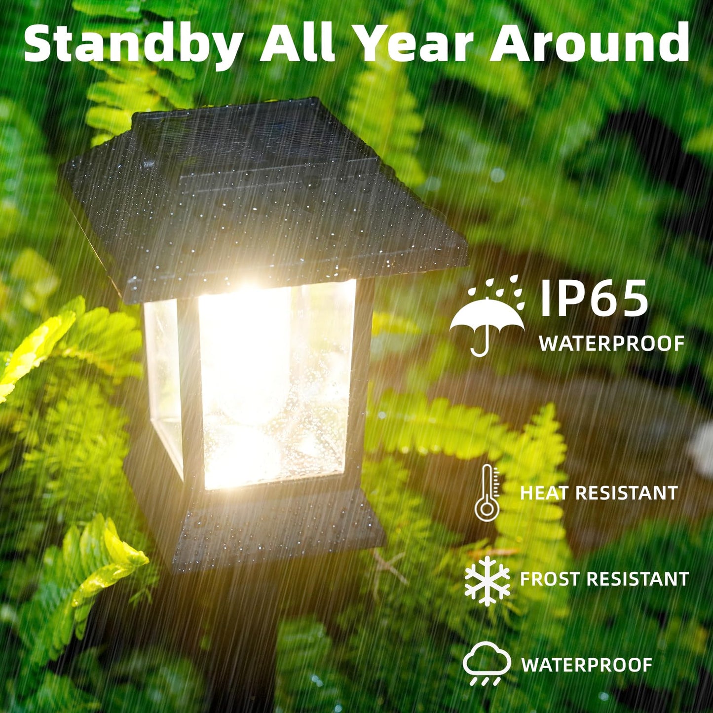 6 Pack Solar Lights Outdoor Dual-Use - Stake & Hang, Solar Pathway & Hanging Lights for Garden Driveway Walkway Yard Decor Landscape Lighting, IP65 Waterproof 1000mAh Battery Up to 12Hrs Auto On/Off