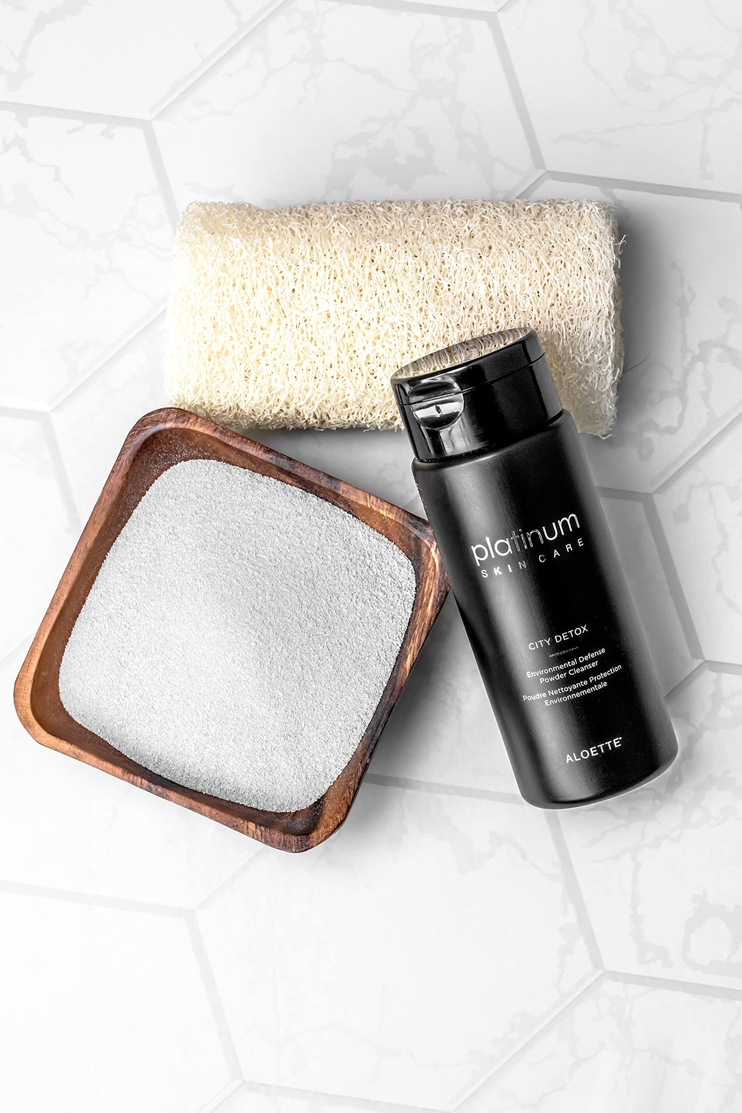 Aloette City Detox Environmental Defense Powder Cleanser, Charcoal Infused Powder Cleanser, Sulfate & Cruelty Free, 1.7 Fl Oz