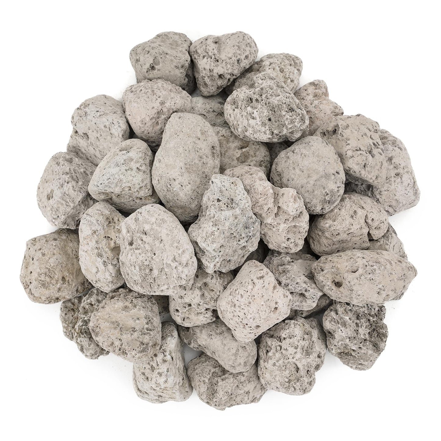 Stanbroil Light Weight White Lava Rock Granules - Natural Volcanic Rocks Decorative Landscaping Stones for Outland Living Bond Portable Fire Pit, Gas Log Set and Fireplace - 5 Pounds (1.2" - 1.9")