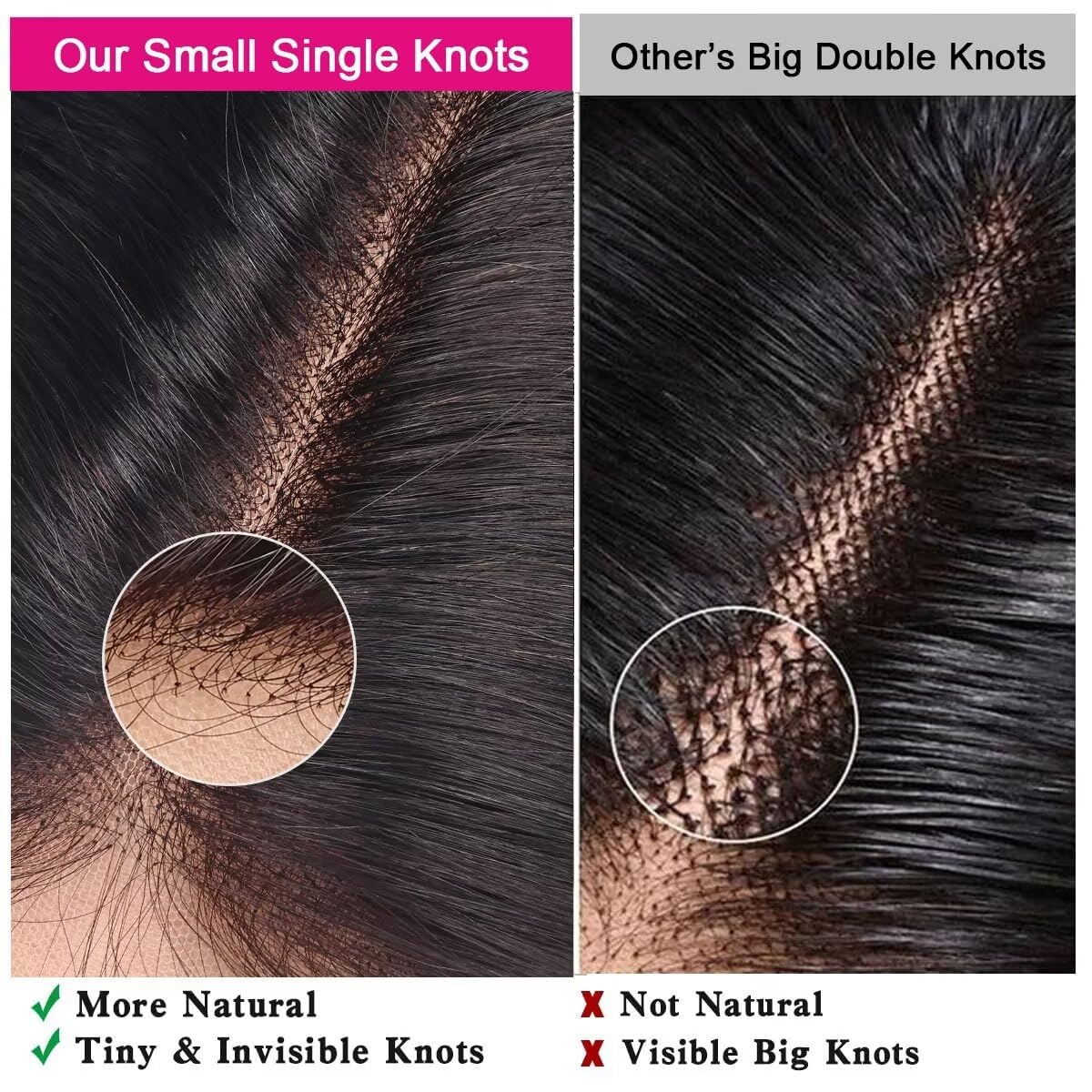 5x5 Inch Clear HD Lace Closure Body Wave Invisible Ultra Thin 5x5 Brazilian Virgin Human Hair Pre Plucked Natural Black 16 Inch