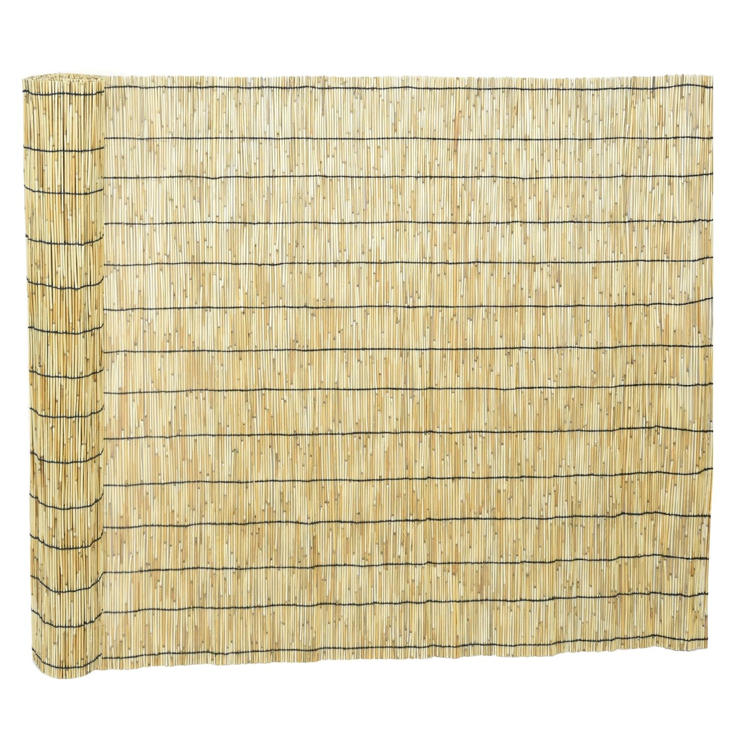 Jollybower Natural Reed Fencing Rolls, Eco-Friendly Reed Fence Curtain, 4Ft High x 13Ft Long Reed Screen, Decorative Fence for Garden, Balcony, Window Privacy（Pack of 1）