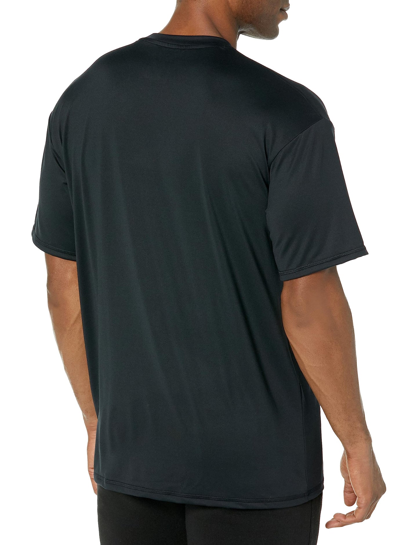 Quiksilver Men's Solid Streak Short Sleeve Rashuguard UPF 50 Sun Protection Surf Shirt, Black, X-Large