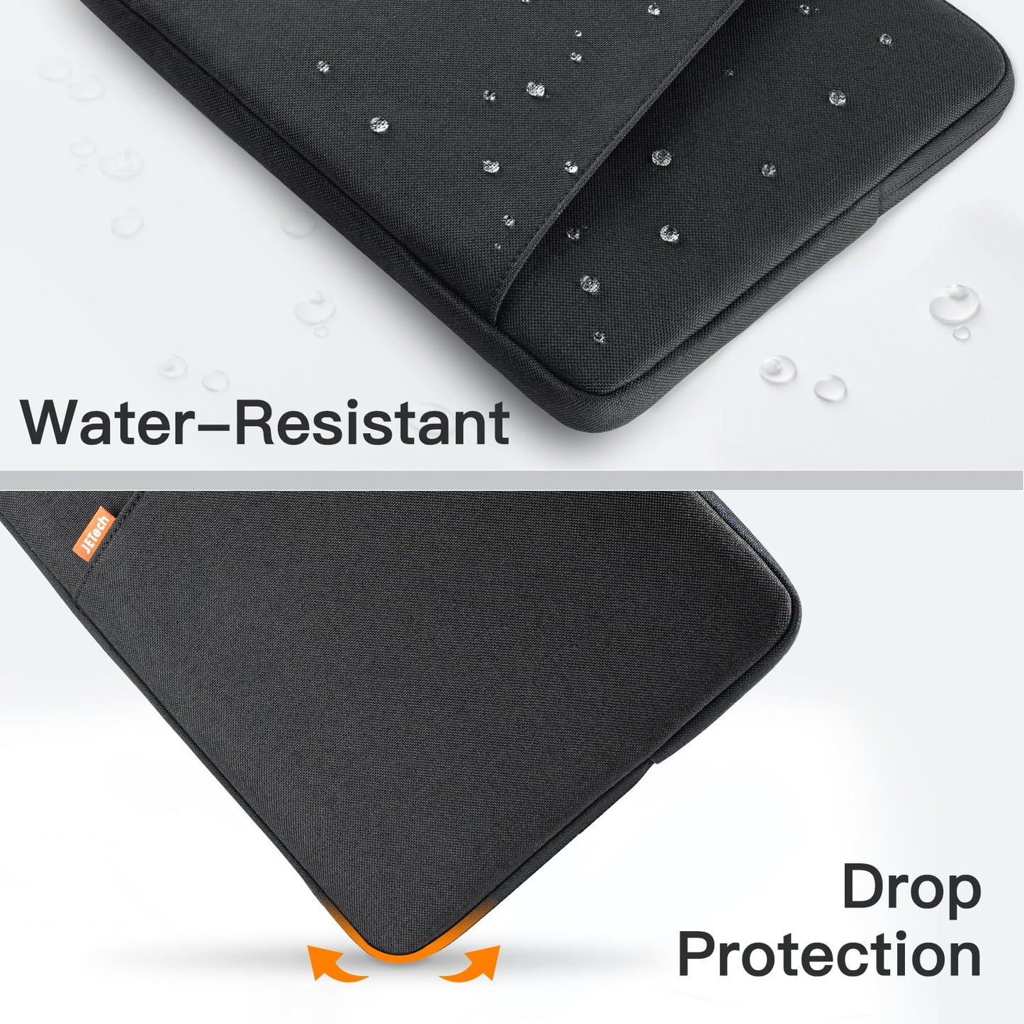 JETech Laptop Sleeve for 16-Inch MacBook Pro (M1-M5, 2019-2026), Waterproof Bag Case with Pocket, Compatible with 16 Inch Notebook (Black)