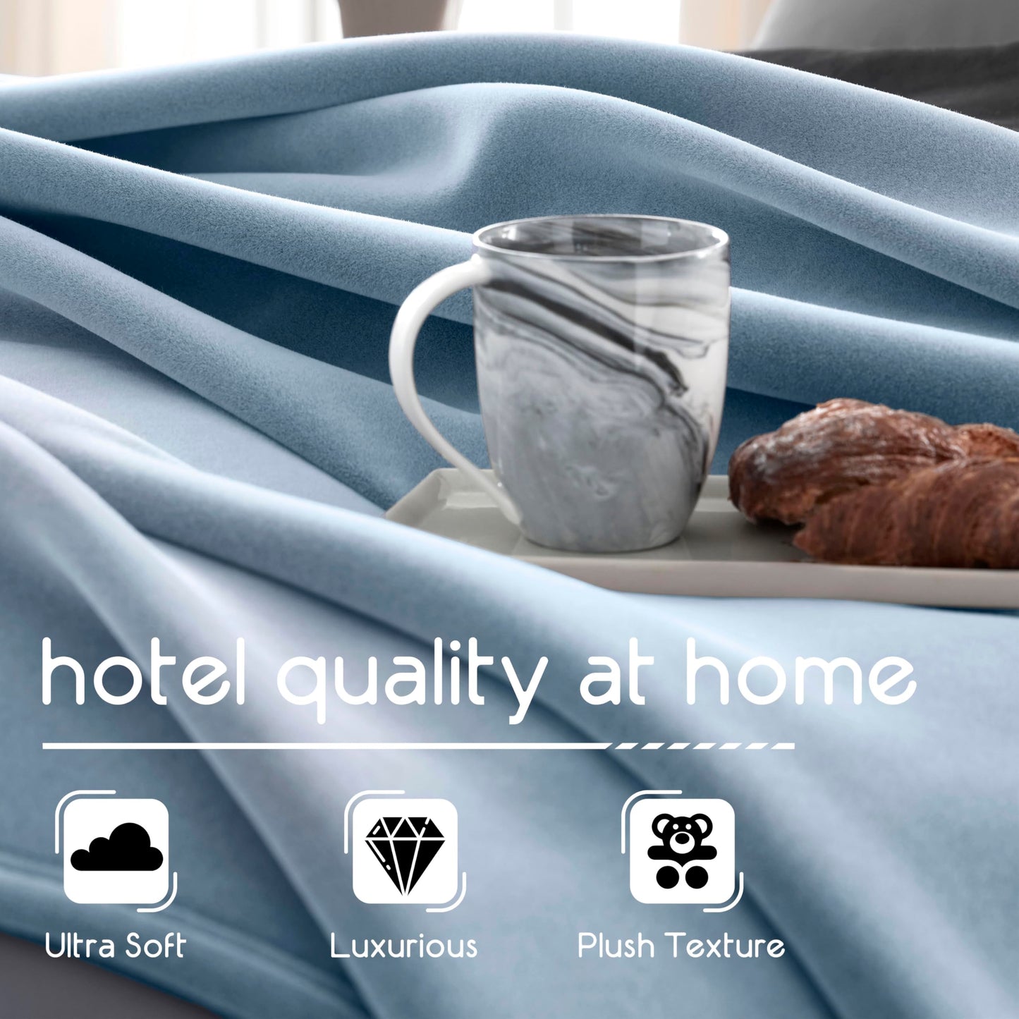 Vellux Original Blanket, Full/Queen, Wedgewood Blue