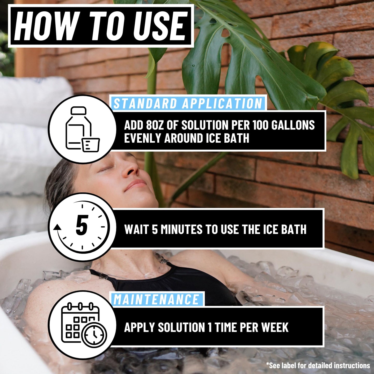 BubbyShine, 5in1 Weekly Cold Plunge Water Treatment - HOCl Cold Plunge Cleaner, Ice Bath Cleaner, Water Stabilizer For Cold Plunge Ice Pod, Clarifier Softener Chemicals, Ice Bath Accessories, 1 Gallon