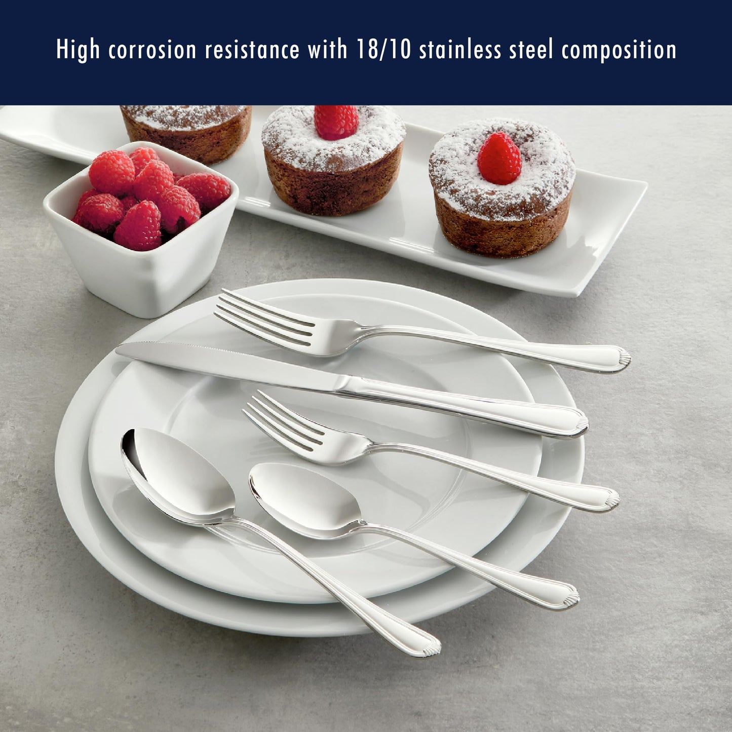 HENCKELS Astley 20PC Flatware Set, Silver