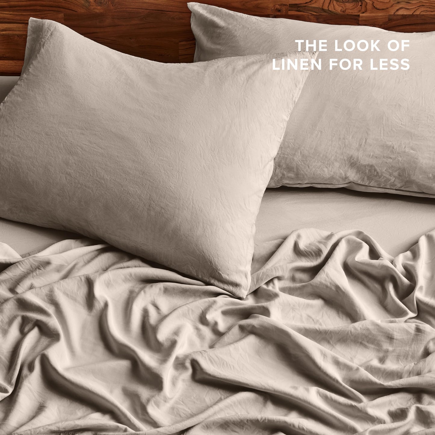 Bare Home Washed Queen Sheet Set - Premium 1800 Ultra-Soft Microfiber Bed Sheets - Double Brushed - Hypoallergenic - Stain Resistant (Queen, Washed Pebble Beach)