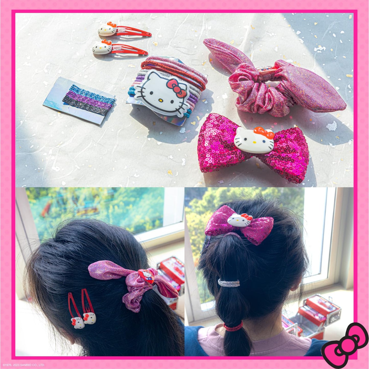 Hello Kitty Train Case Cosmetic Makeup Set Includes Lip Gloss, Eye Shimmer, Nail Polish, Hair Accessories & More! For Girls, Ages 6+ Perfect for Parties & Makeovers, by Townley Girl