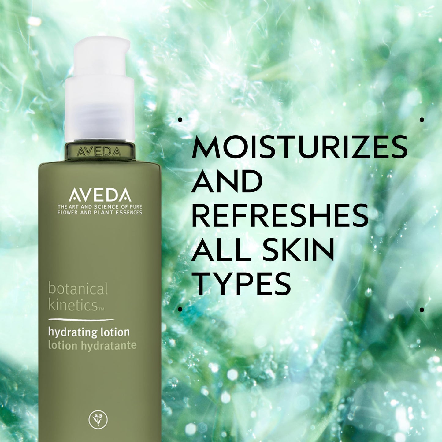 Aveda Botanical Kinetics Hydrating Lotion | Daily Facial Moisturizer for All Skin Types | with Coconut, Jojoba, Caffeine, Aloe, 500ml
