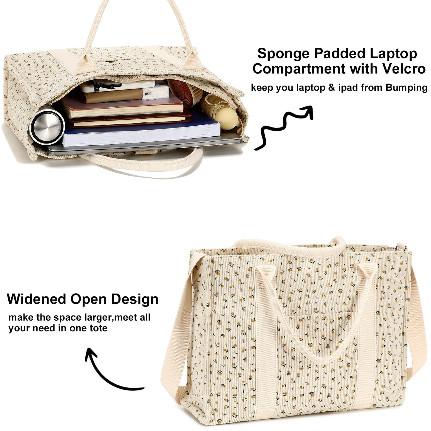 Laptop Tote Bag for Women Work 15.6 inch Shoulder Bags Computer Messenger Purse Teacher Handbag Office Briefcase
