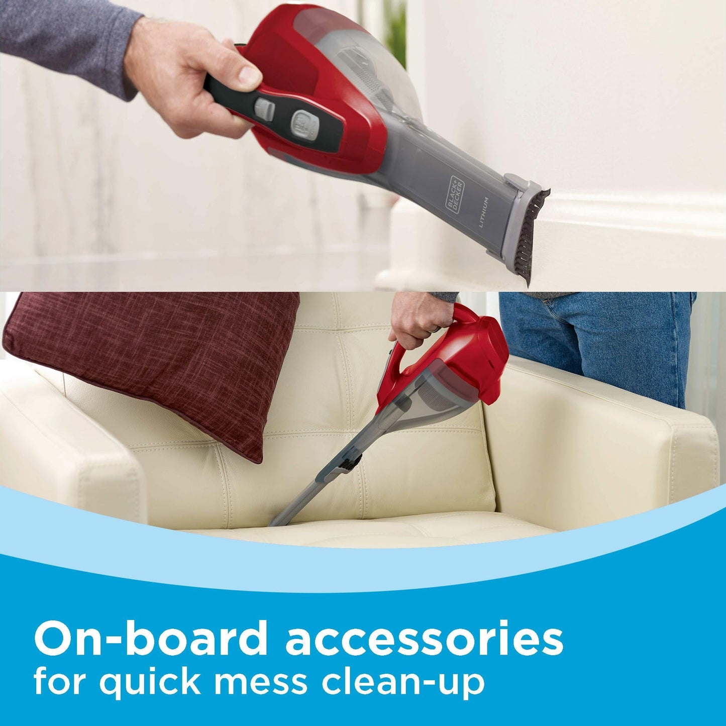 BLACK+DECKER Dustbuster Handheld Vacuum, Cordless, Chili Red (HLVA320J26)