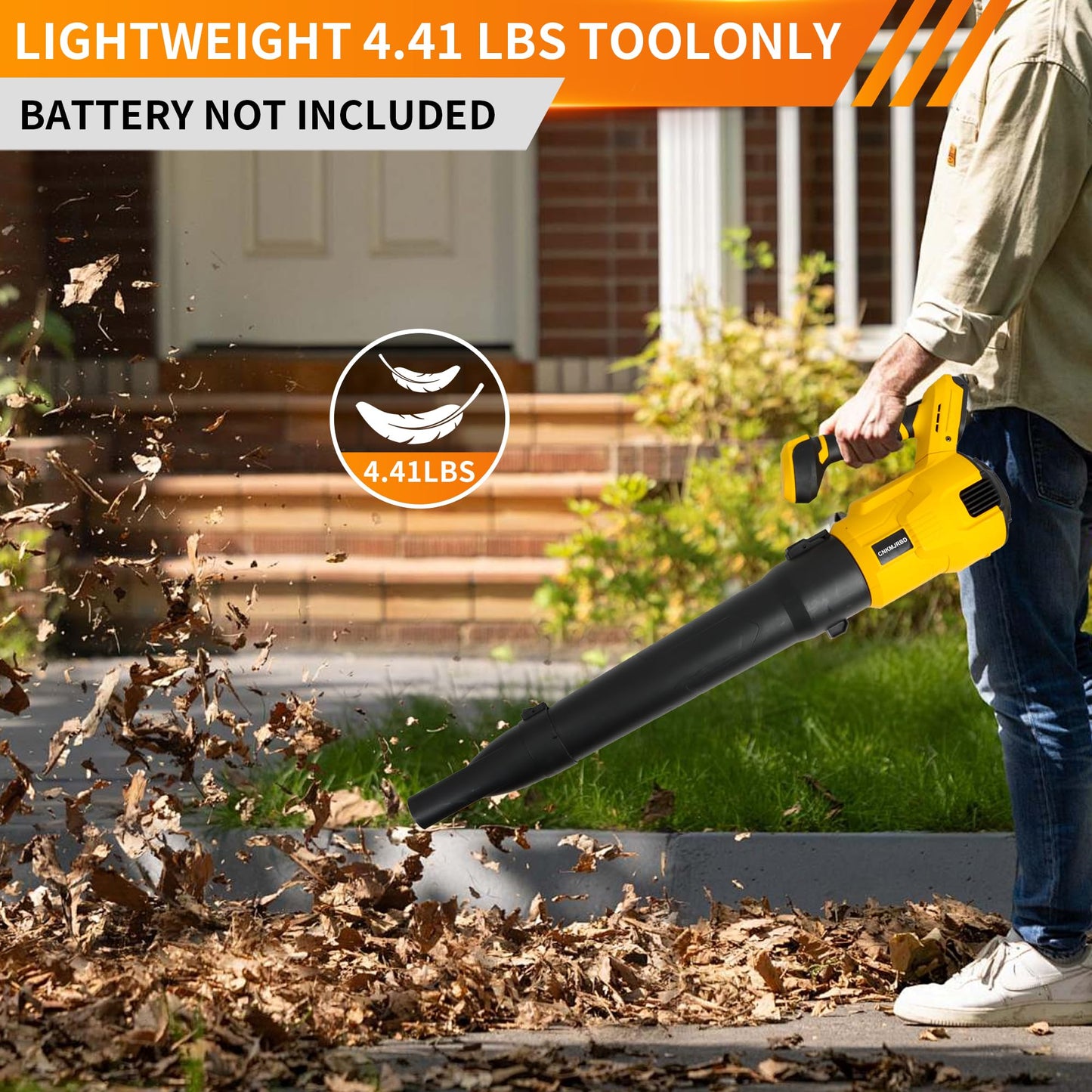 Cordless Leaf Blower - 1500W Brushless,120MPH Speed/750CFM Volume.Compatible with Dewalt 20V Max Battery(Battery Not Included) for Lawn, Garden & Driveway Cleaning