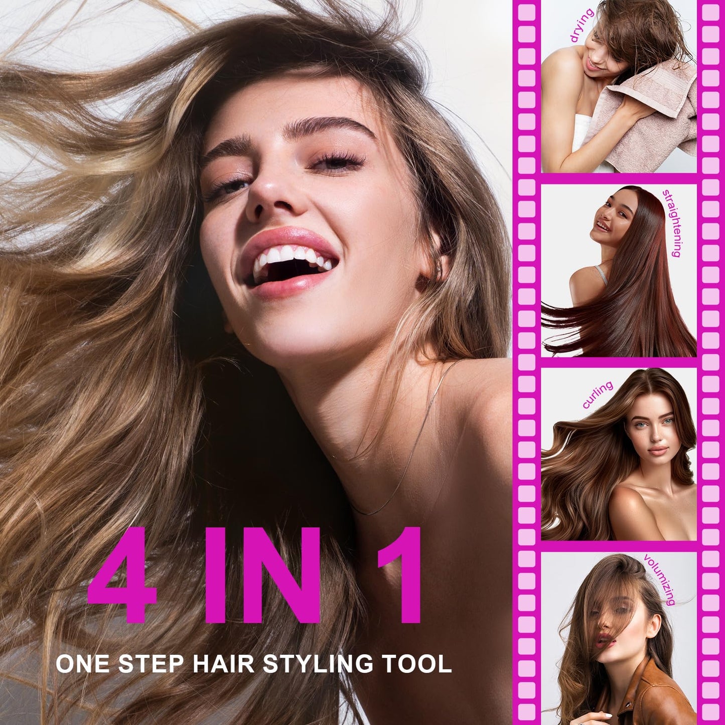 Olaermoso Travel Hair Dryer Brush-Purple