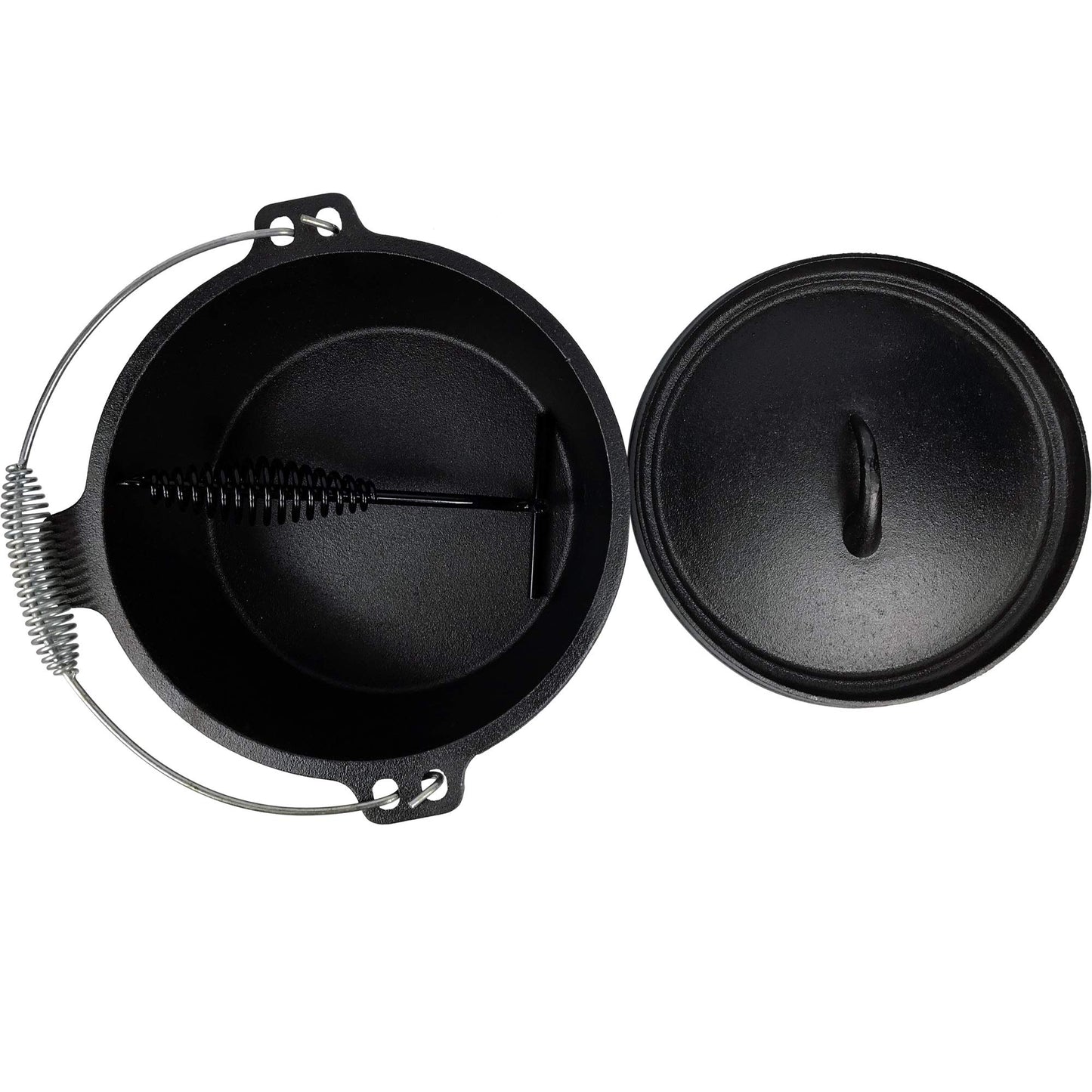 Pre-Seasoned Cast Iron Camp Dutch Oven With Legs, 4.1 qt, including Lid Lifter & Lid Stand
