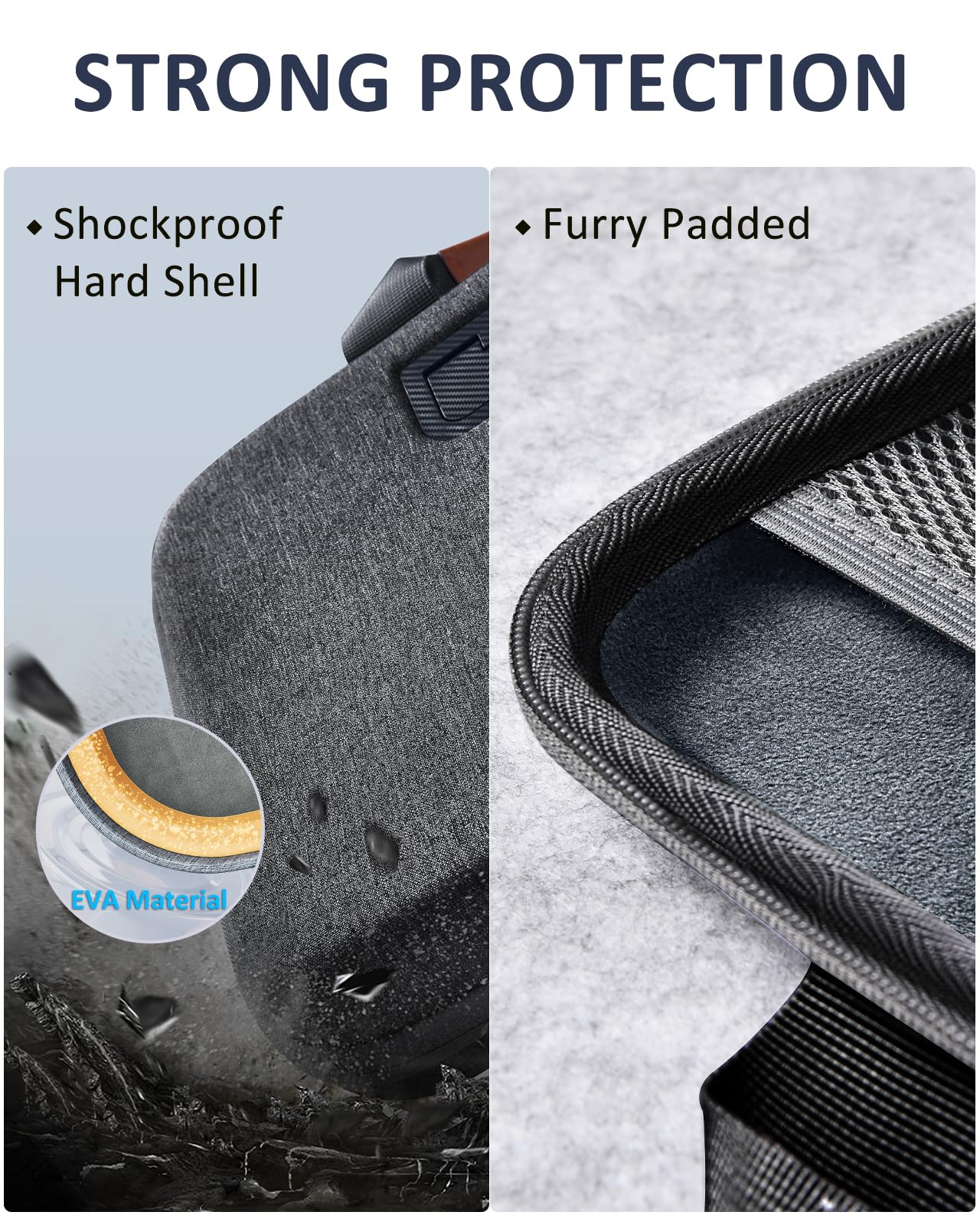 Nauttxon Hard Laptop Case 14 Inch, 2 in 1 Laptop Sleeve Lap Desk with Stopper and Book Clip, Shockproof Waterproof Laptop Sleeve with Handle Compatible with MacBook HP Dell Lenovo ASUS - Black
