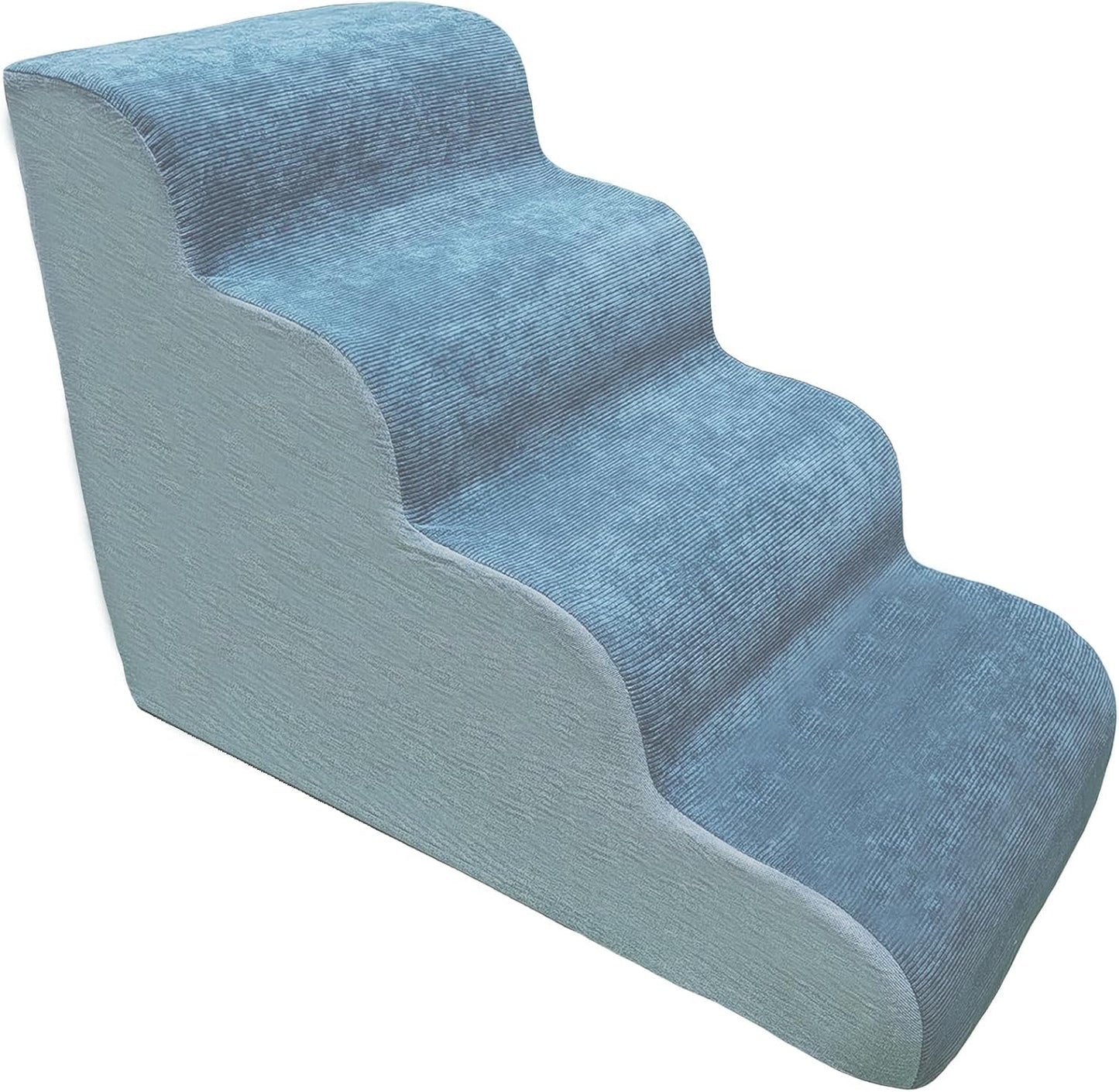 Kopmath Dog Stairs for Beds and Couches, 4+ Tiers Dog Steps, Sturdy and Stable, Strong-Support High Density Sponge, Protect Pets Joints, Non-Slip Bottom Design,21.7" H
