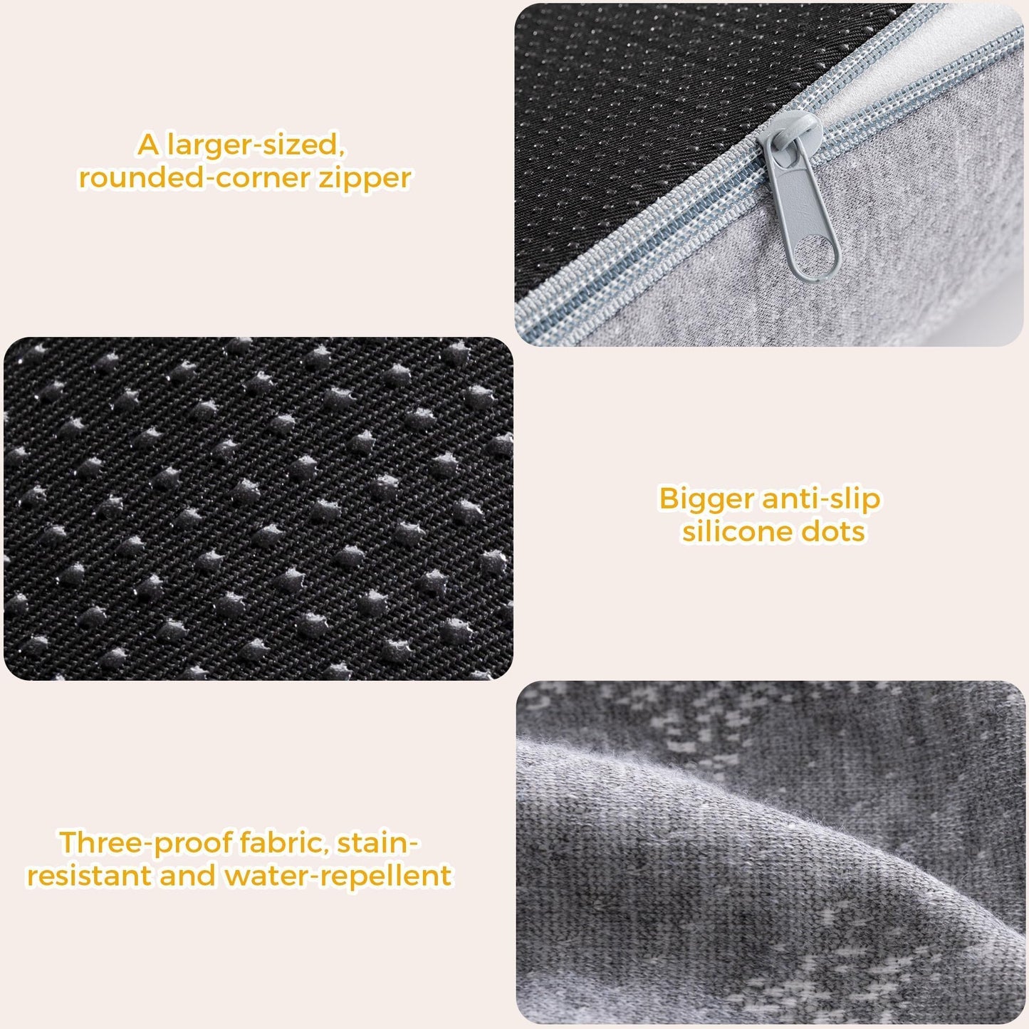 Kohentact Bed Rail Bumpers for Toddlers - Foam Bed Bumper Guard with Dual Non-Slip Pads Waterproof Washable Soft Removable Cover Safe Bed Rail for Toddlers, Kids Seniors
