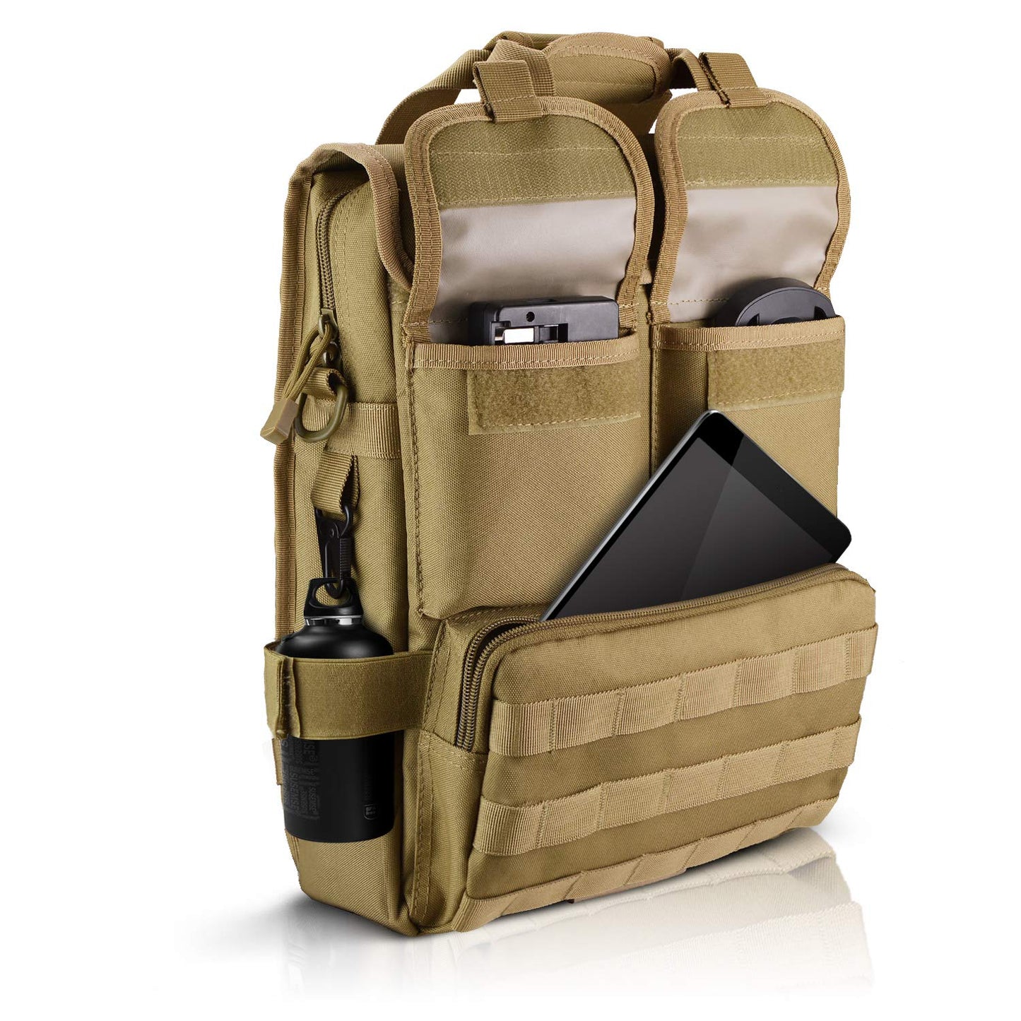 Tactical Briefcase Military Laptop Messenger Bag Computer Shoulder Bag Engineers Men Handbags Heavy Duty with Shoulder Strap, Multiple Pouches & Compartments