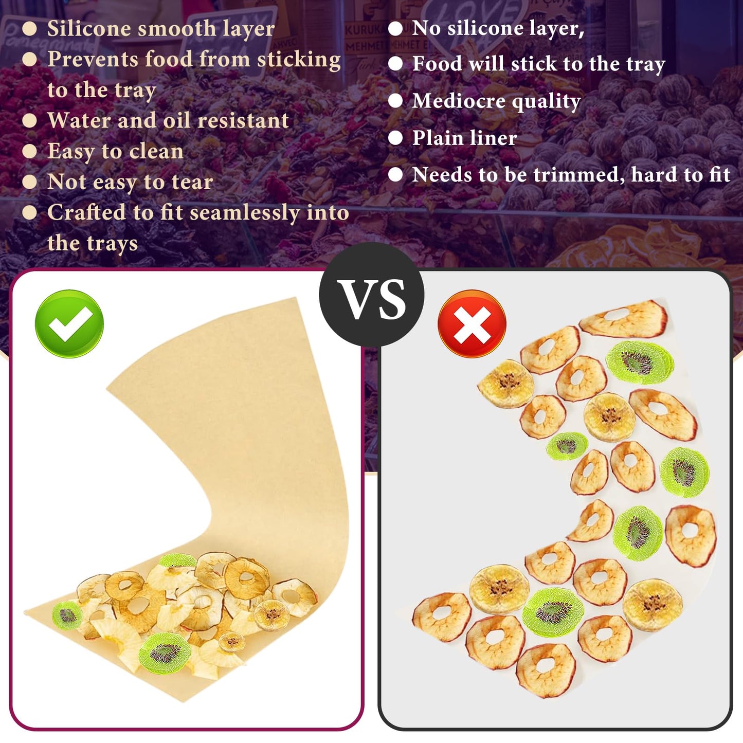 500 Packs Parchment Paper Sheets for Harvest Right Freeze Dryer - Harvest Right Freeze Dryer Accessories for Large Trays, Parchment Sheets, Freeze Dryer Tray Mats for Harvest Right(19-3/4"x8-7/16")