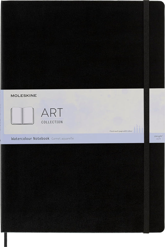 Moleskine Art Watercolour Notebook, A3, Black, Hard Cover (11.75 x 16.5)