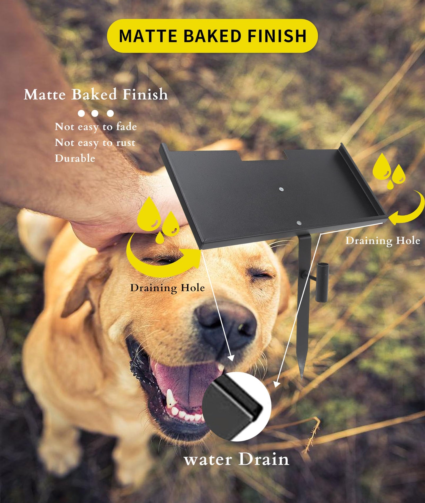 Grave Marker Stand, Heavy Duty Iron Memorial Stone Stand for 12L X 6W X 1/2H Memorial Stone, Garden Stone Stand for Honoring Loved Ones, Pets, etc.
