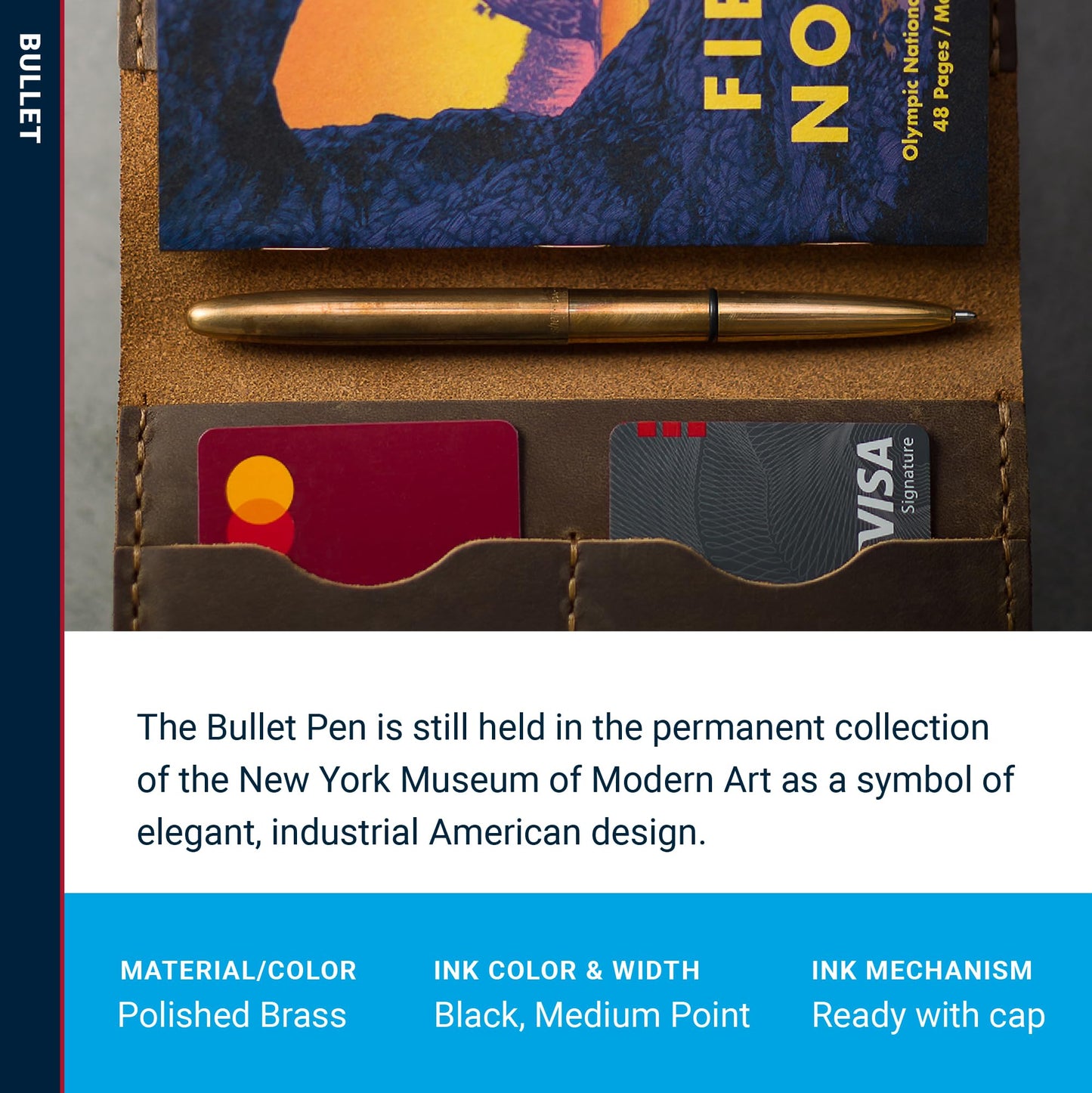 Fisher Space Pen Raw Brass Bullet Pen (400-RAW)