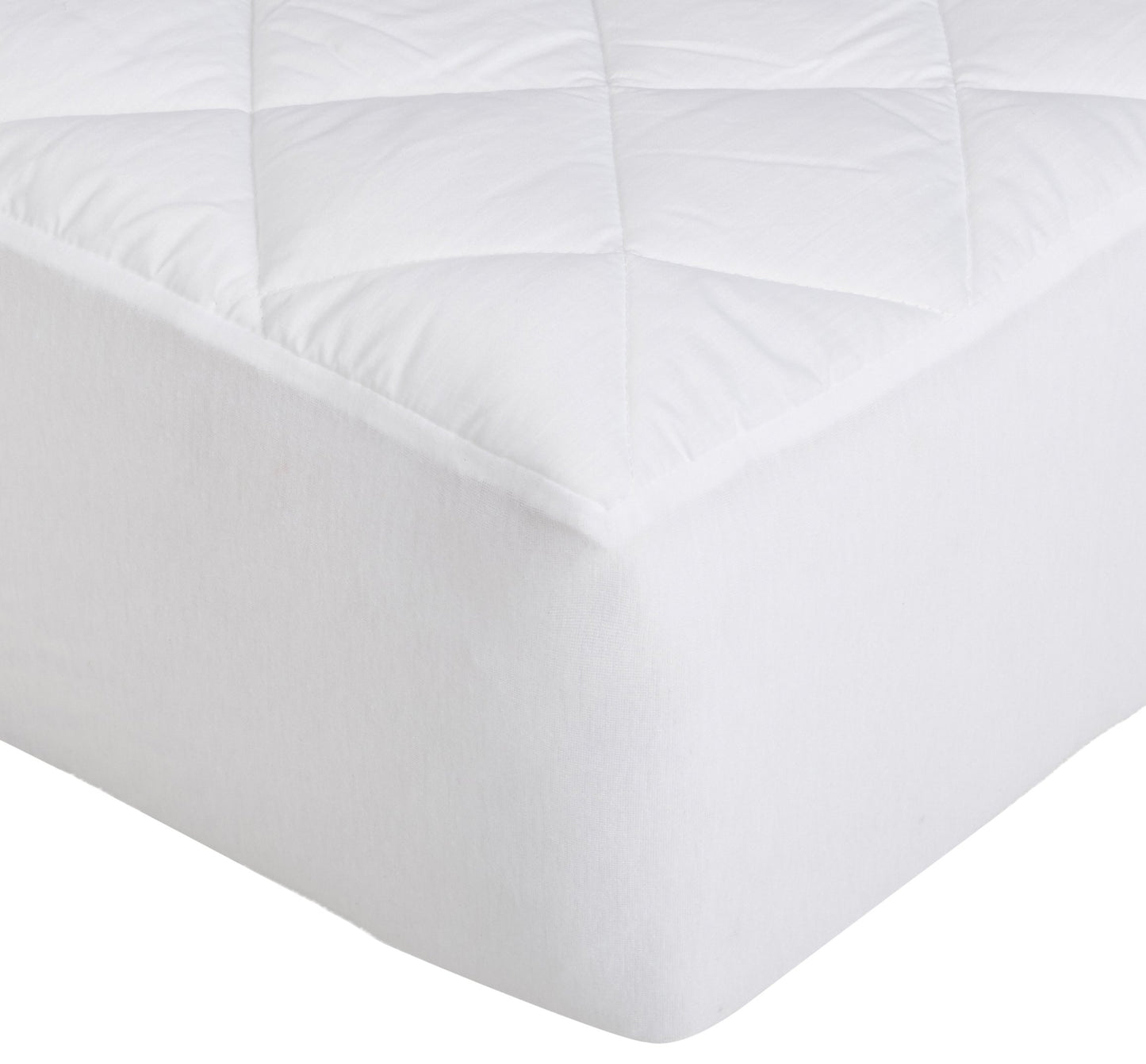 Amazon Basics Hypoallergenic Quilted Plush and Breathable Mattress Topper Pad, 18 Inches Deep, Queen, White
