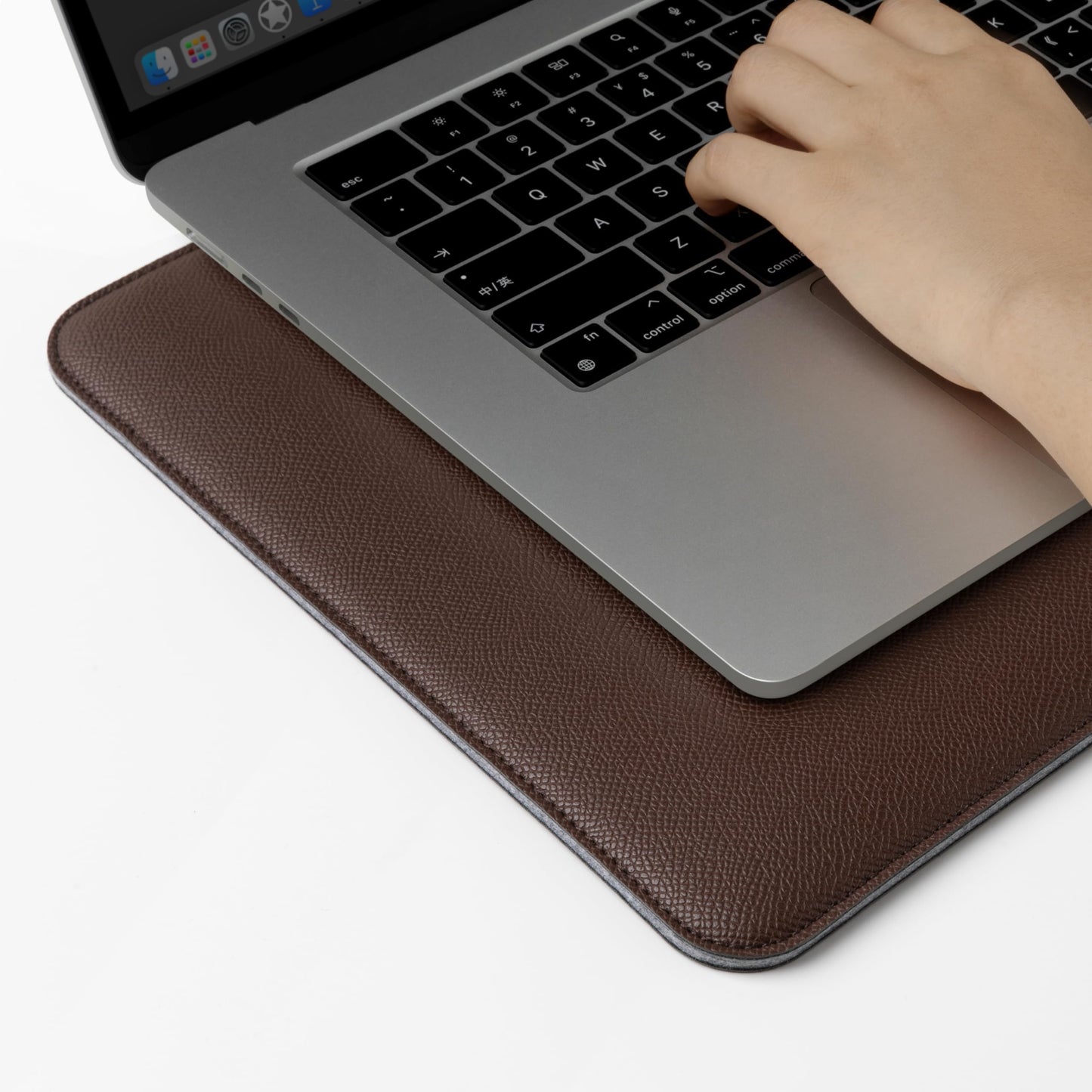 Comfyable Slim Laptop Sleeve 16 Inch Compatible for MacBook Pro M5 M4 M3 M2 Pro/Max 2026, Faux Leather Protective 16-in Mac Cover Case, Coffee