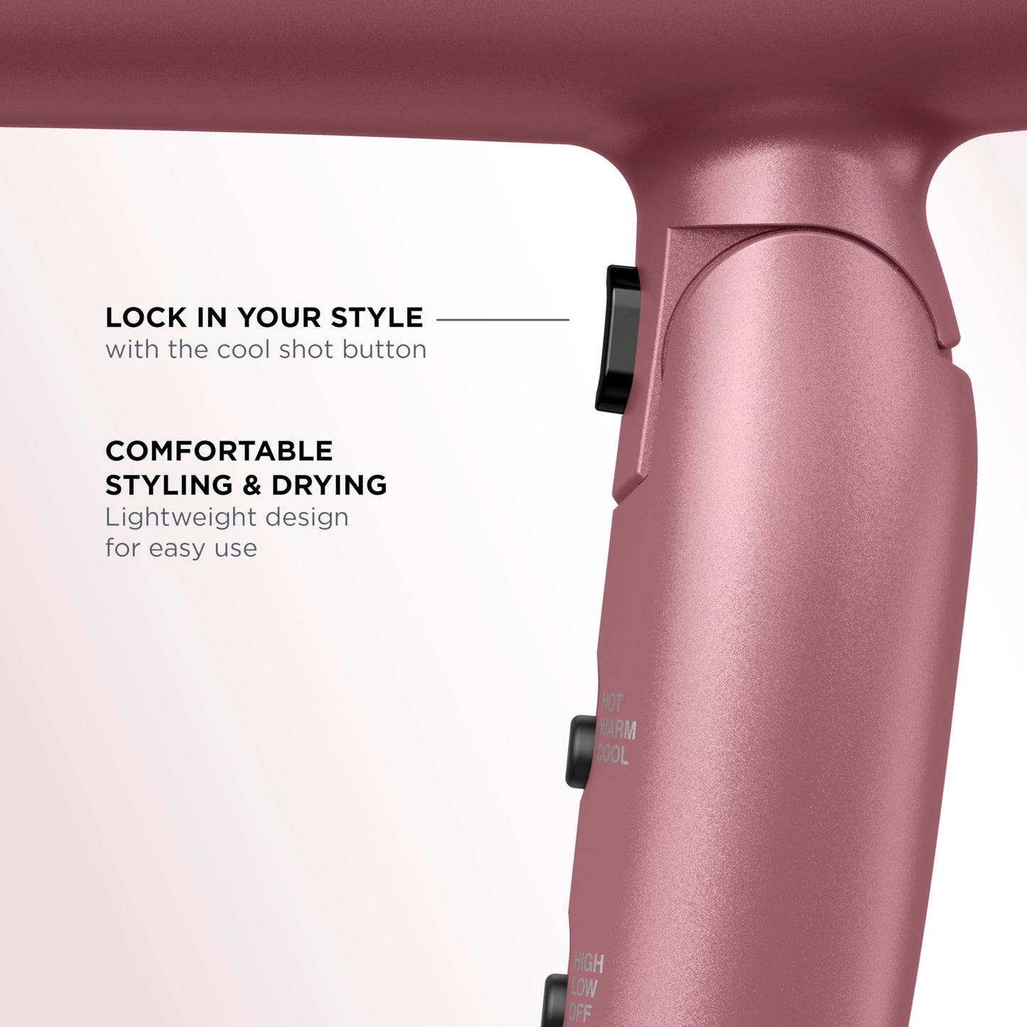 Conair Hair Dryer with Diffuser and Folding Handle, Travel Friendly Hair Dryer, Radiance Boost Blow Dryer for Less Frizz, More Shine, and Irresistibly Silky Hair, Includes Diffuser and Concentrator