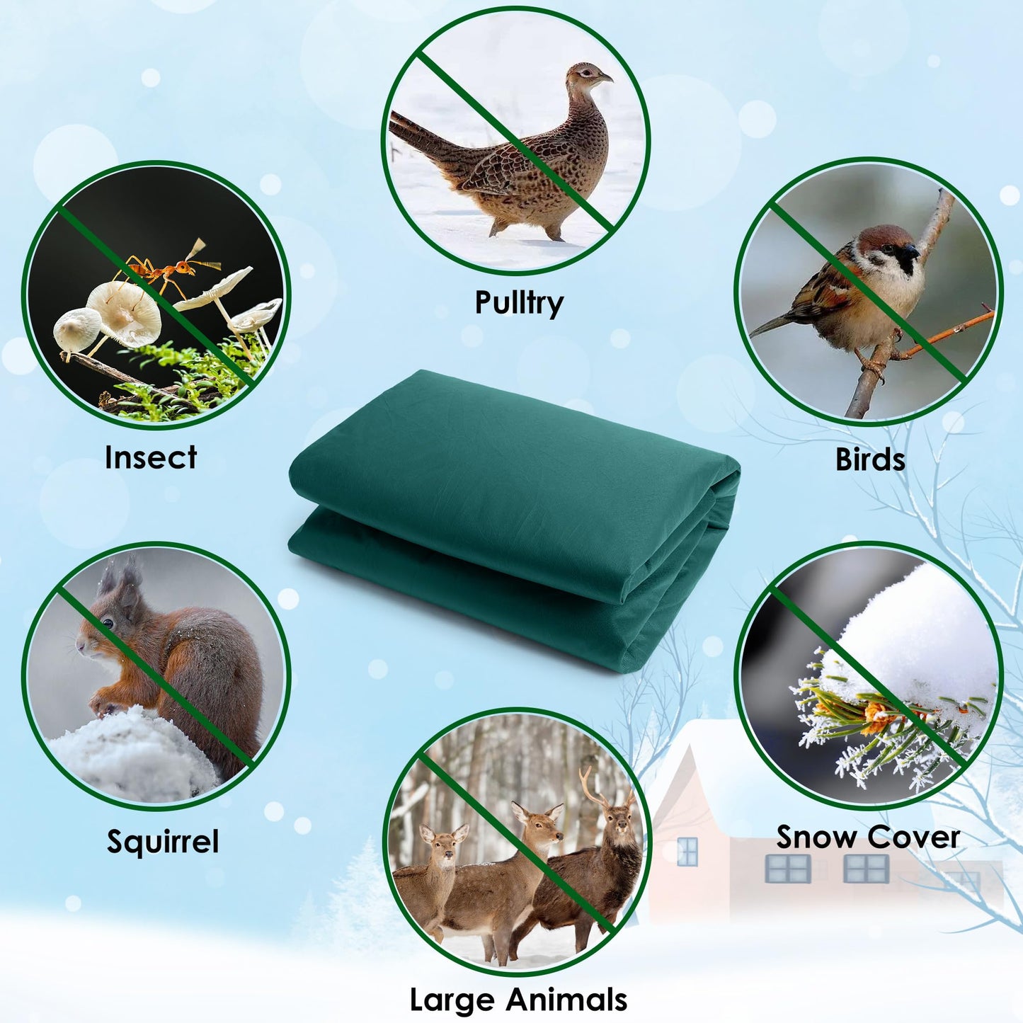 9.8×32.8Ft Plant Freeze Protection Cover - 1.2OZ Non-Woven Garden Frost Fleece Cover - Frost Cloth Blanket for Winter Outdoor Vegetable Garden Plants