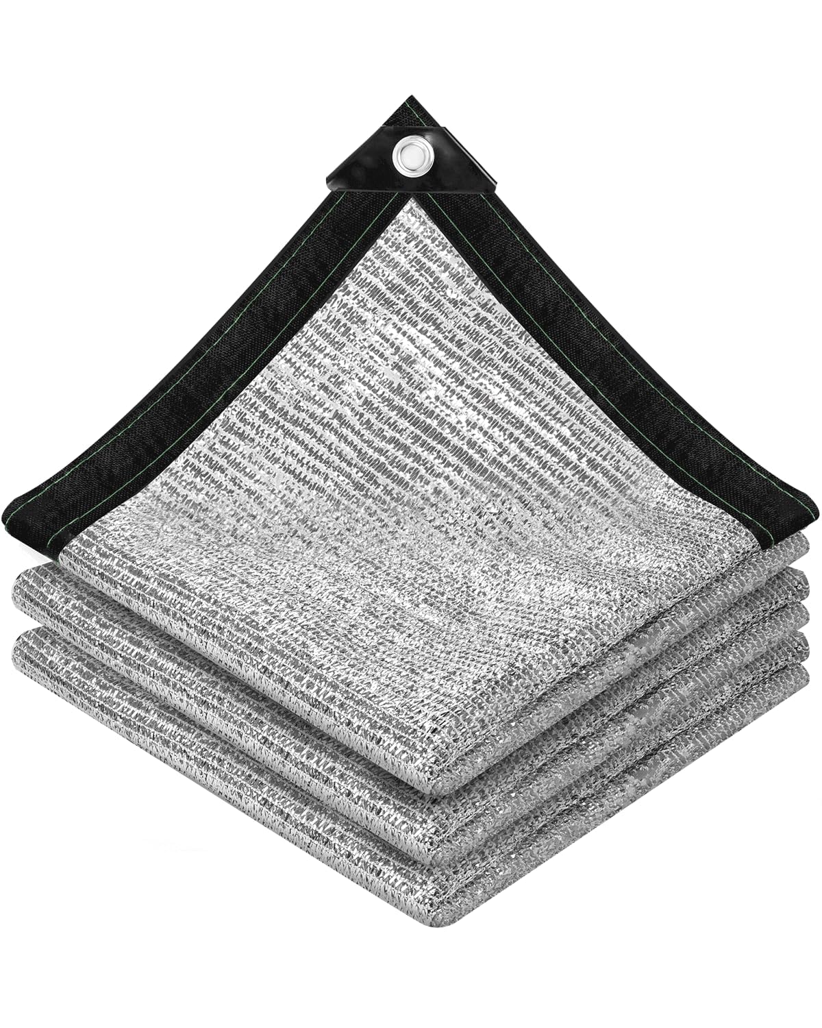 vensovo 70% Aluminet Shade Cloth - 10x14FT Reflective Aluminium Shade Netting Sun Shade Cover with Grommets for Cars, Dogs, Outdoor, RV, Patio